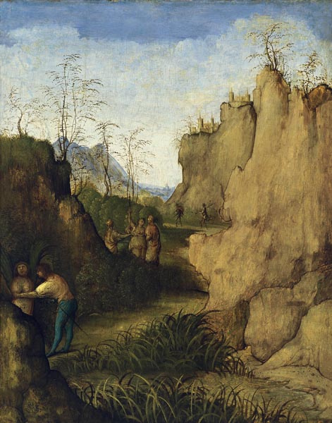 image for: Giovanni Agostino da Lodi (Pseudo-Boccaccino) - Ladon i Siringa - Cap a 1515