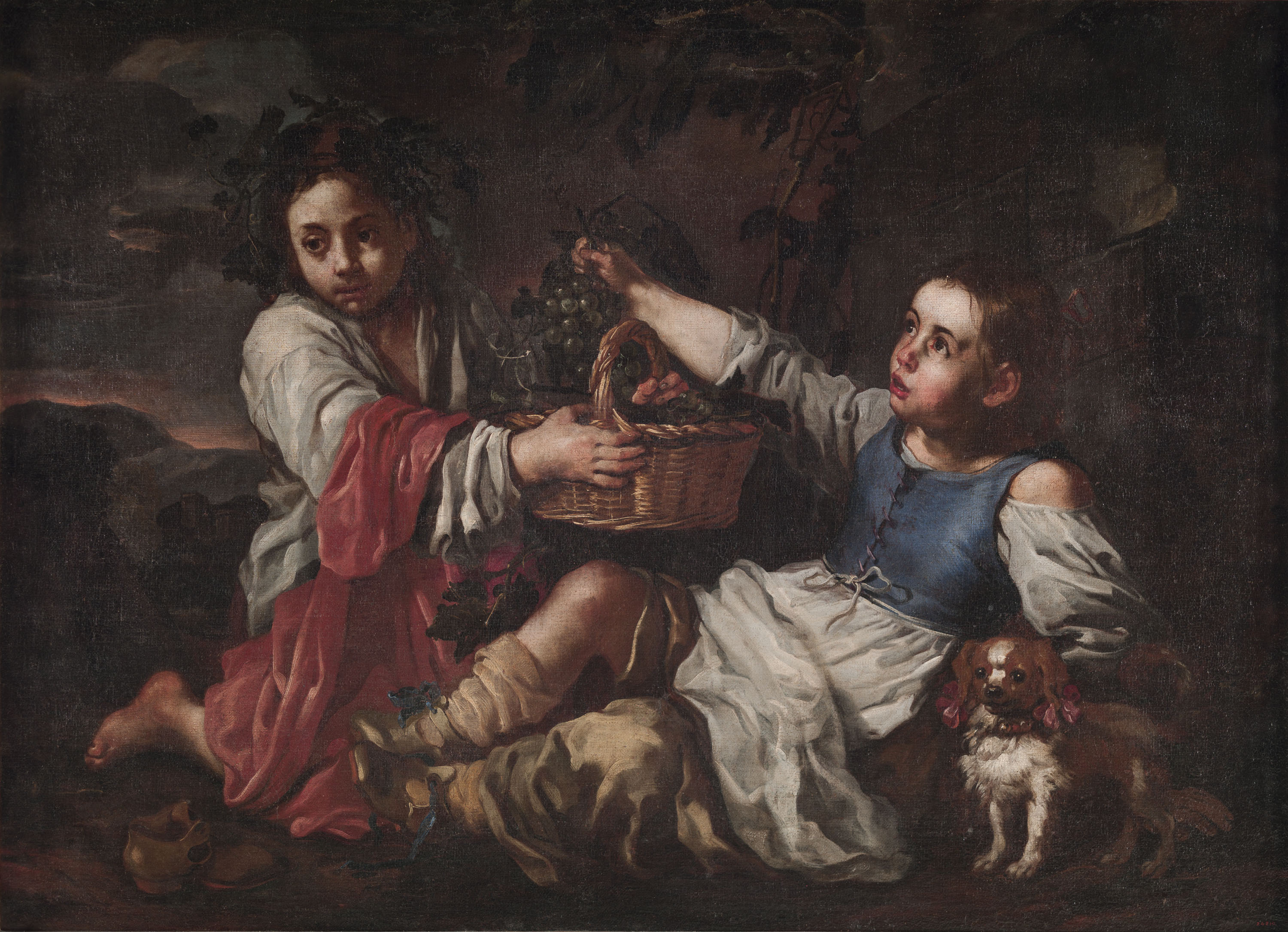 image for: Bernhard Keil (Monsù Bernardo) - Nens amb raïms - Segona meitat del segle XVII