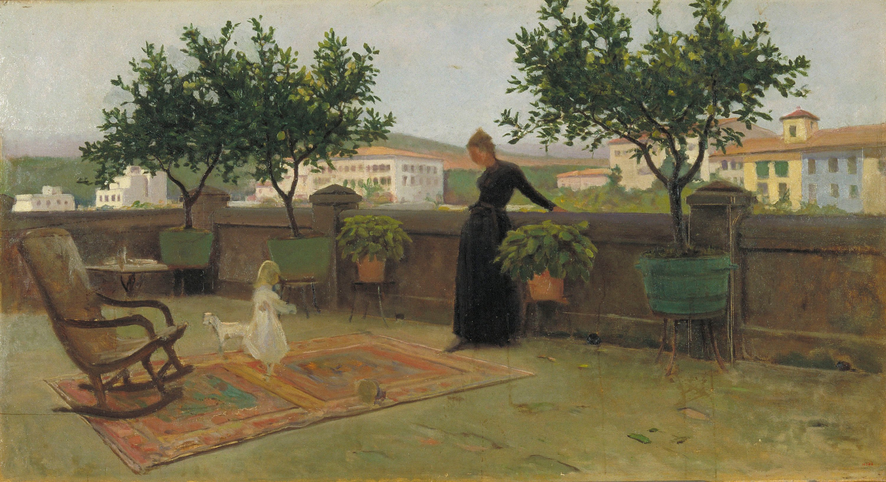 image for: Joaquim Vayreda - La terrassa - Cap a 1891