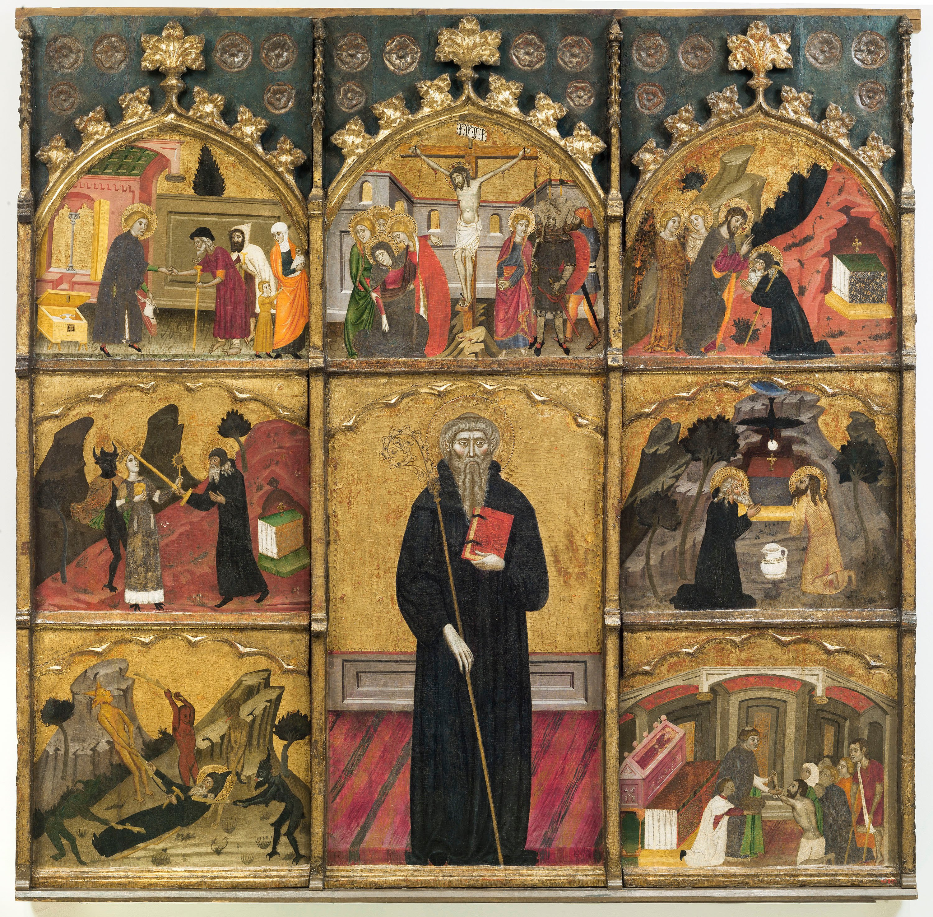 image for: Mestre de Rubió - Retaule de sant Antoni Abat - Cap a 1360-1375
