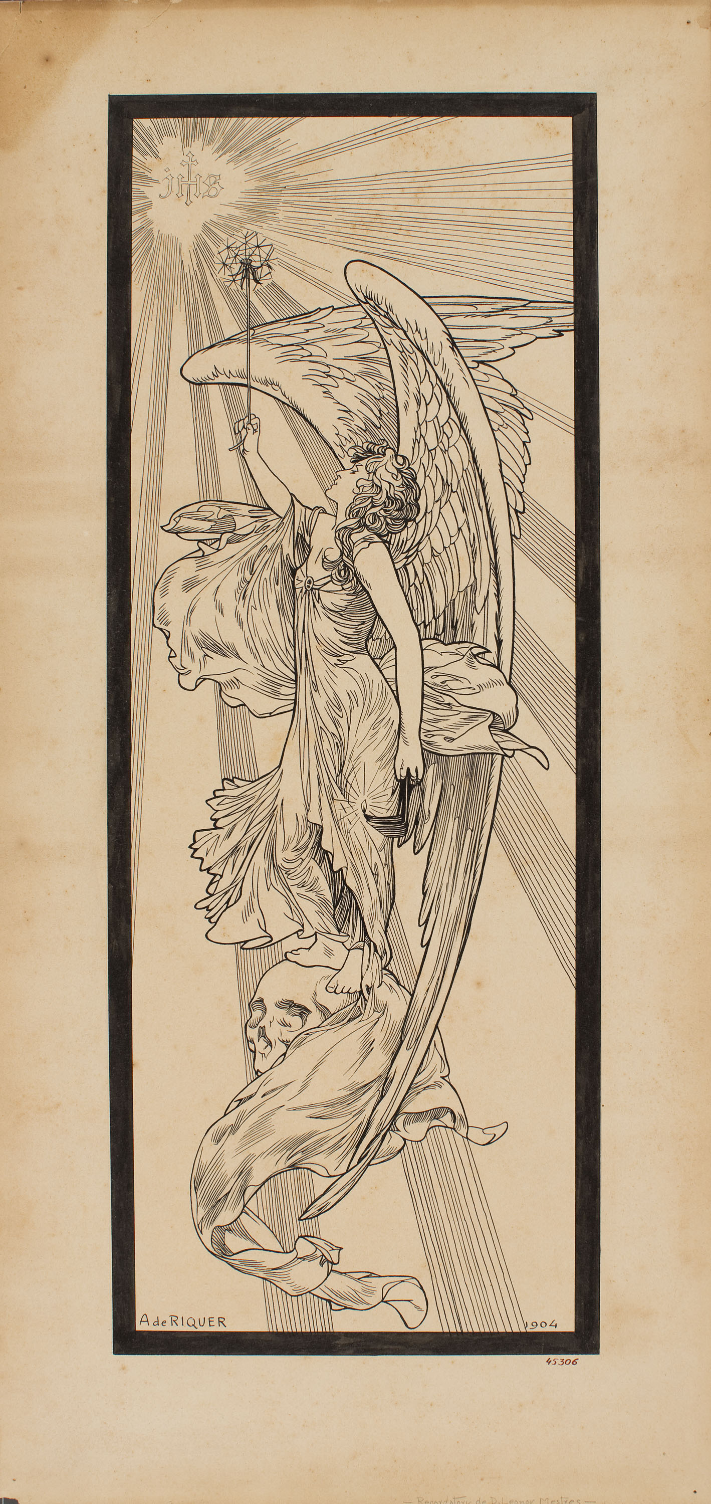 image for: Alexandre de Riquer - Recordatori de Leonor Oñós, mare del pintor Apel·les Mestres - 1904