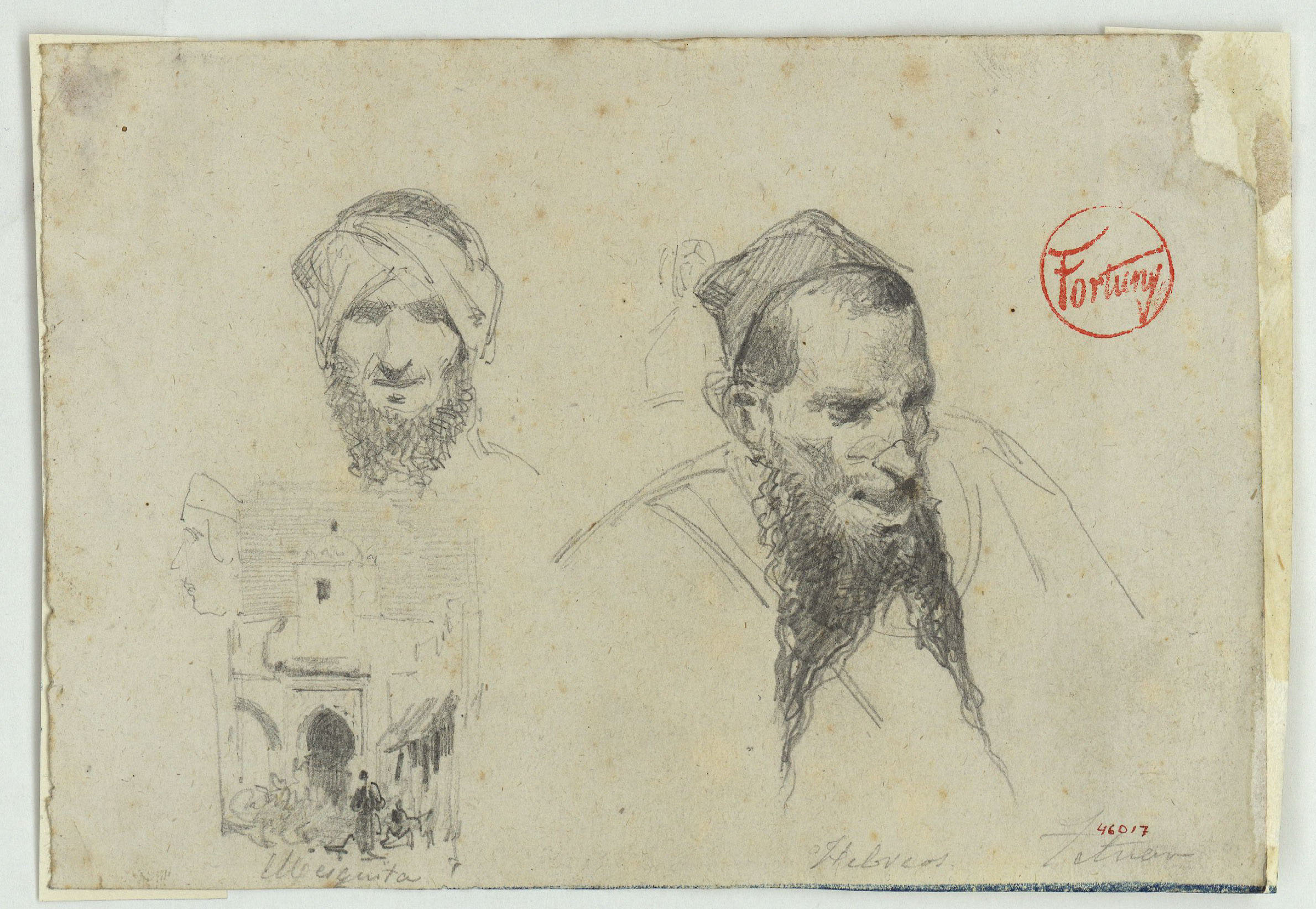 image for: Marià Fortuny - Caps d&#039;hebreus i mesquita - Cap a 1860-1862