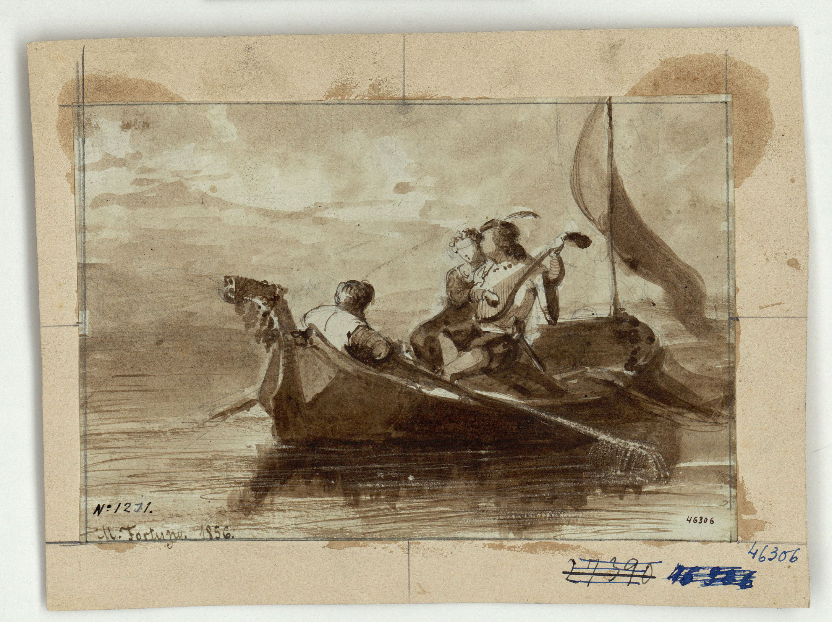 image for: Marià Fortuny - Serenata a les llacunes - 1856