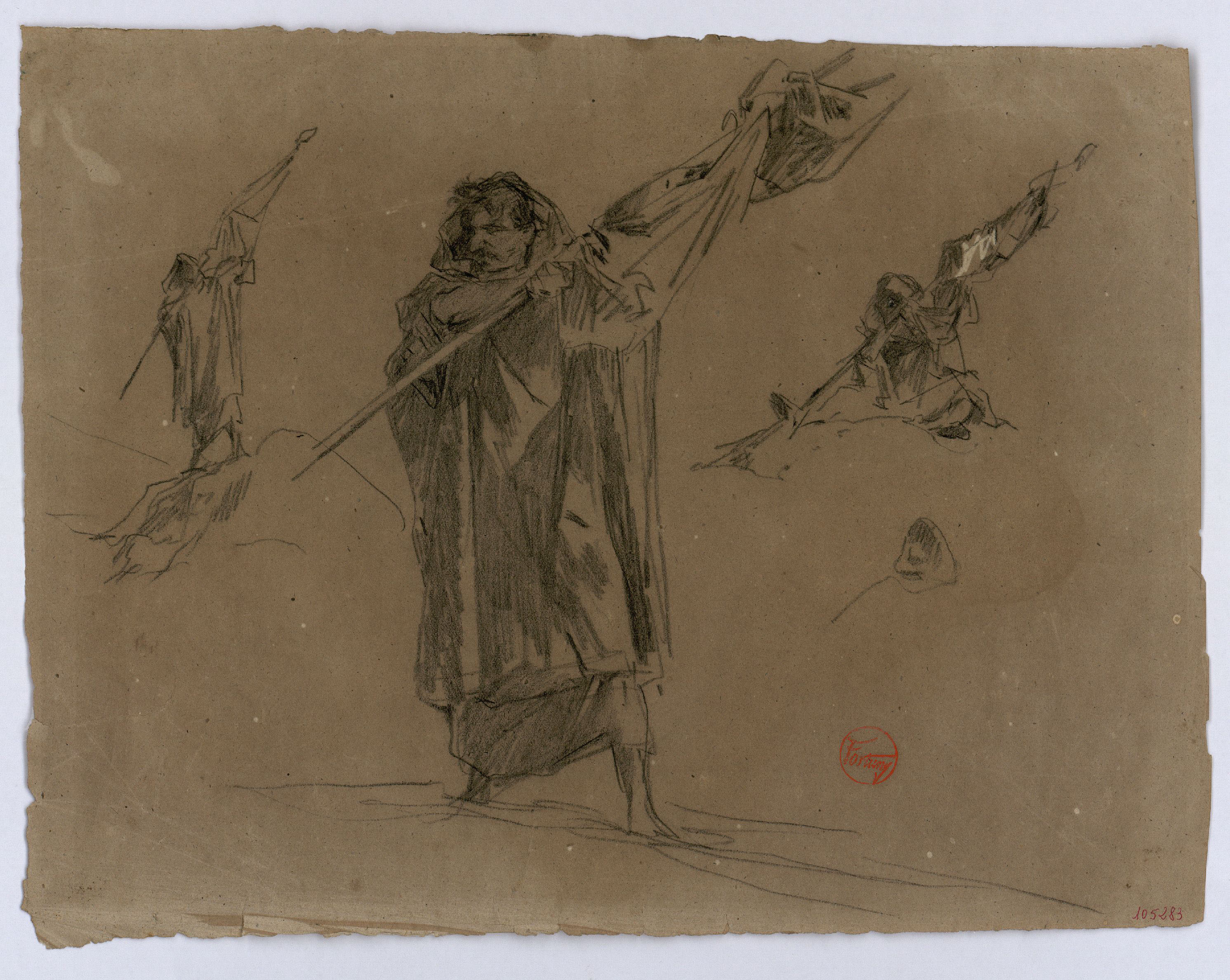 image for: Marià Fortuny - Guerrer marroquí. Estudi per al quadre «La batalla de Tetuan» - Cap a 1863-1864