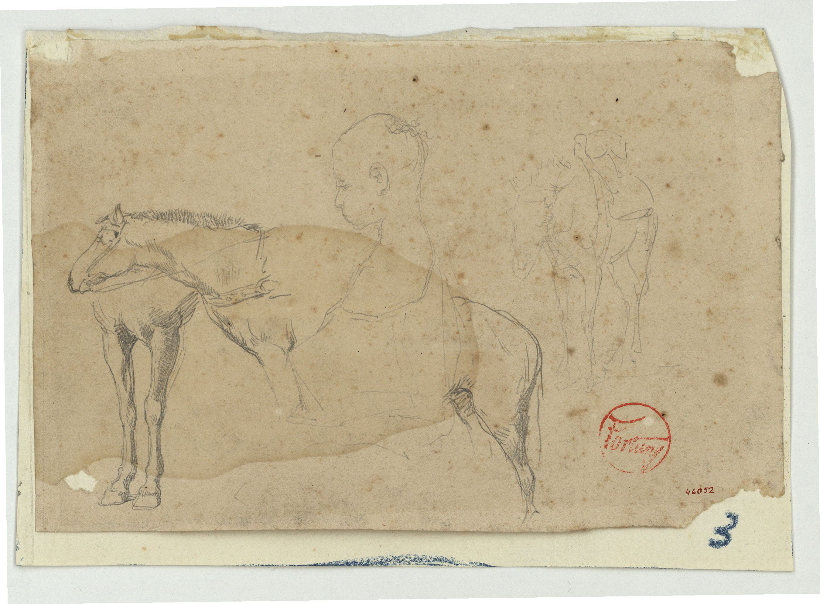 image for: Marià Fortuny - Cavalls i bust de nen - Cap a 1860-1862