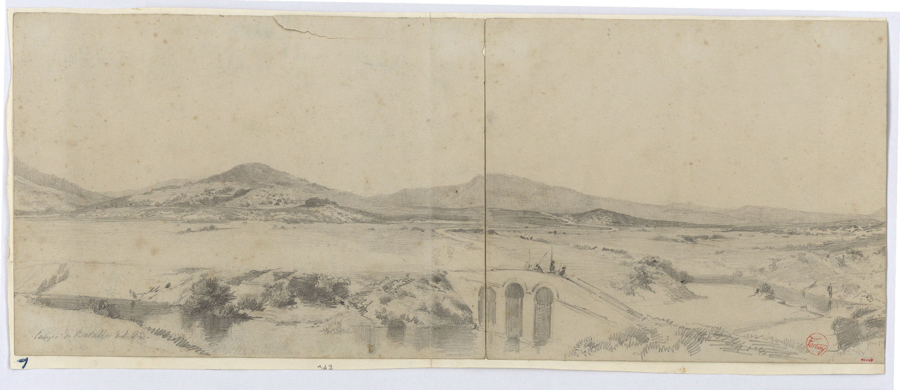 image for: Marià Fortuny - Campo de batalla. Estudi per al quadre «La batalla de Wad-ras» - Cap a 1860