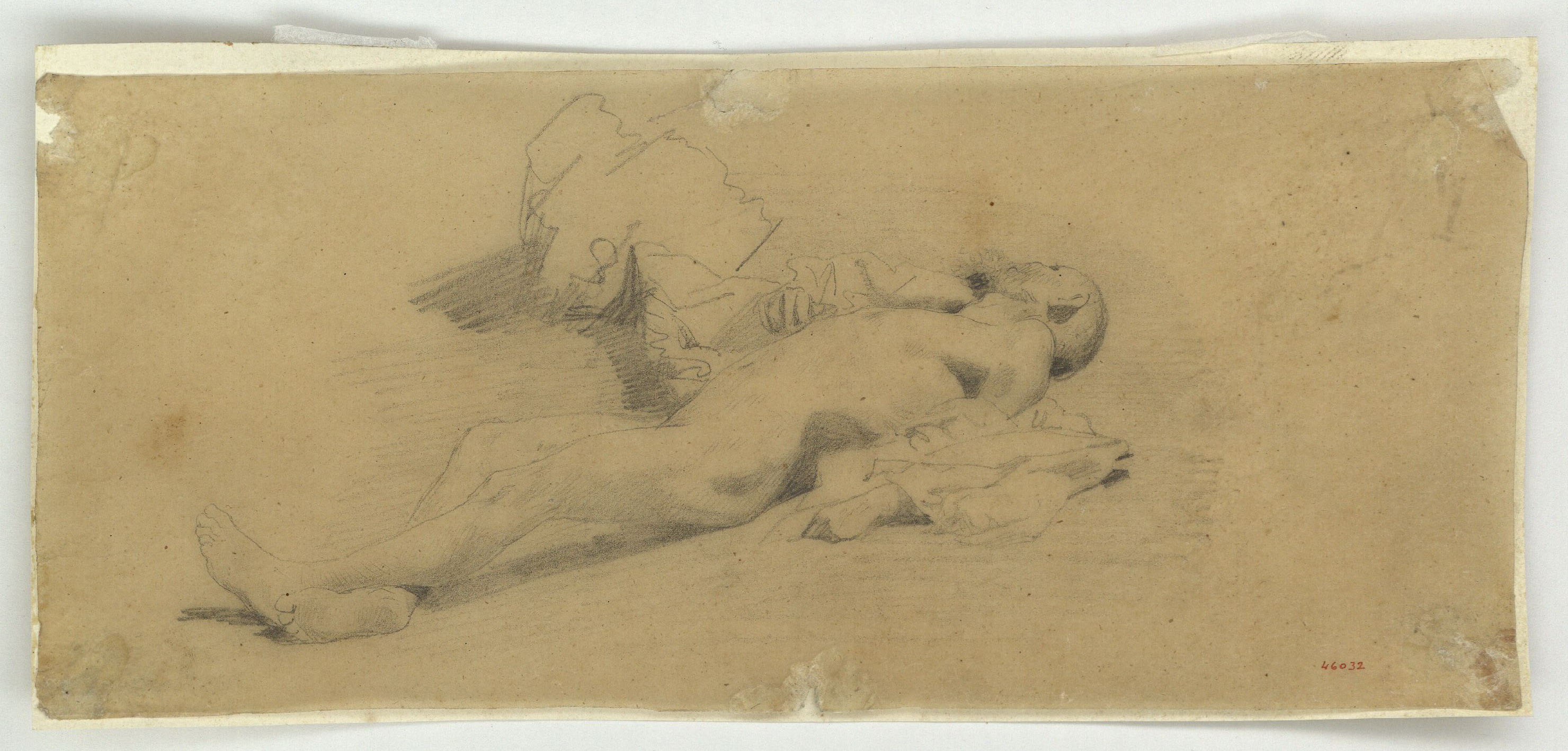 image for: Marià Fortuny - Marroquí mort. Estudi per al quadre «La batalla de Tetuan» - Cap a 1860