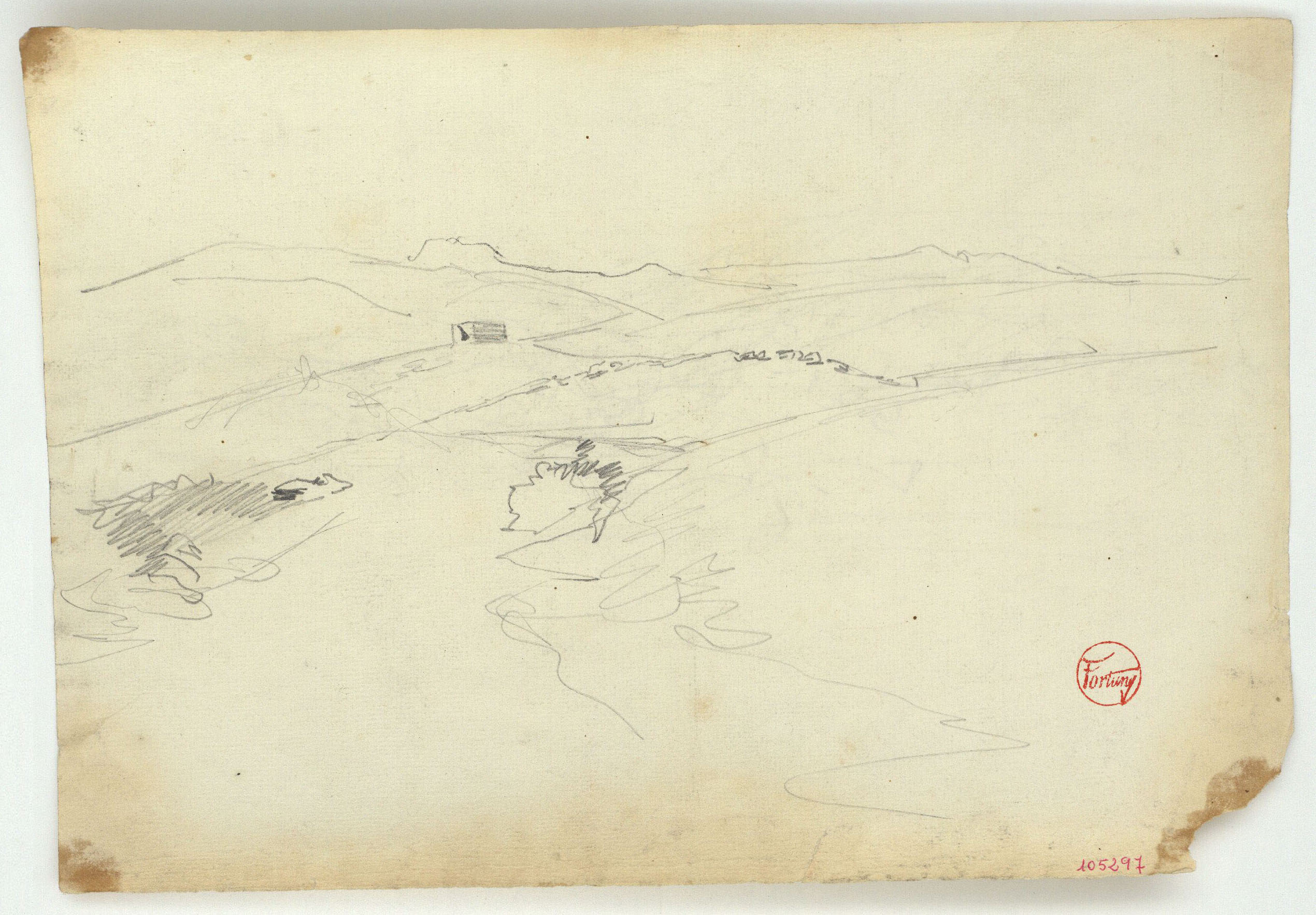 image for: Marià Fortuny - Paisatge marroquí (anvers) / Paisatge marroquí (revers) - Cap a 1860-1862