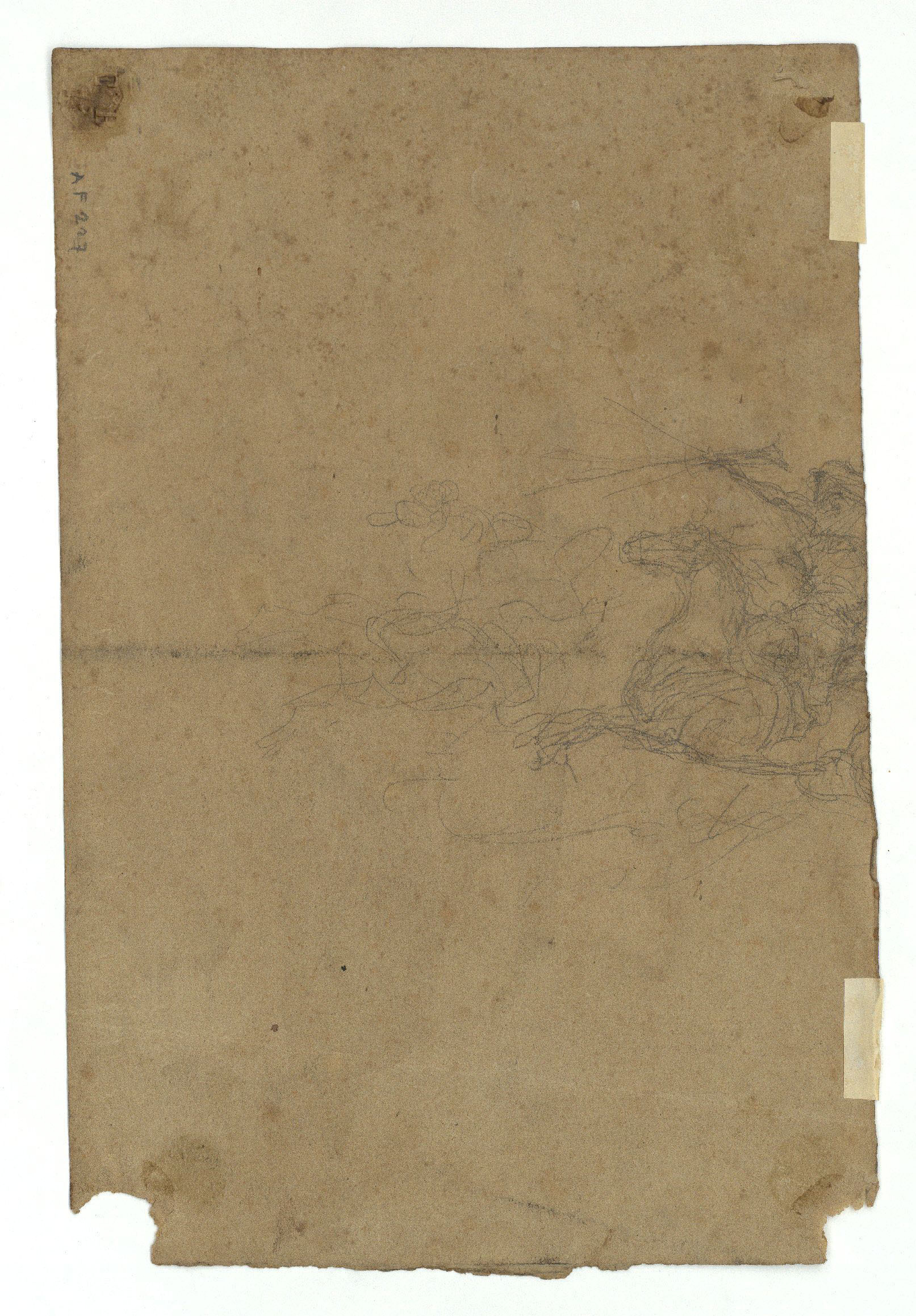 image for: Marià Fortuny - Campament marroquí (anvers) / Genet a cavall (revers) - Cap a 1860-1862 [1]