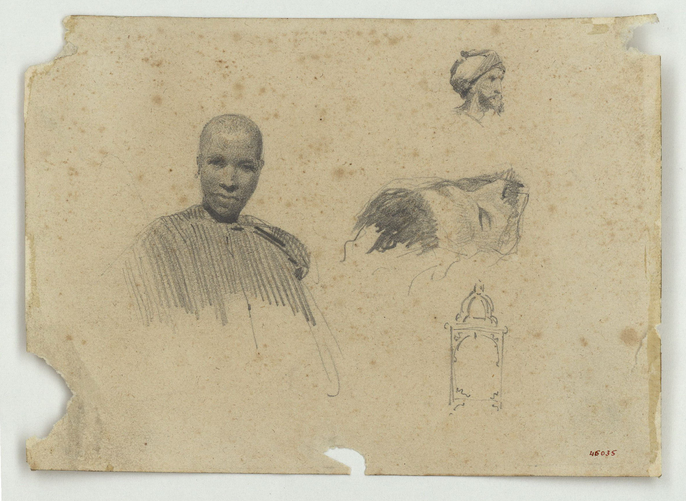 image for: Marià Fortuny - Marroquins i motiu d&#039;estil musulmà - Cap a 1860-1862