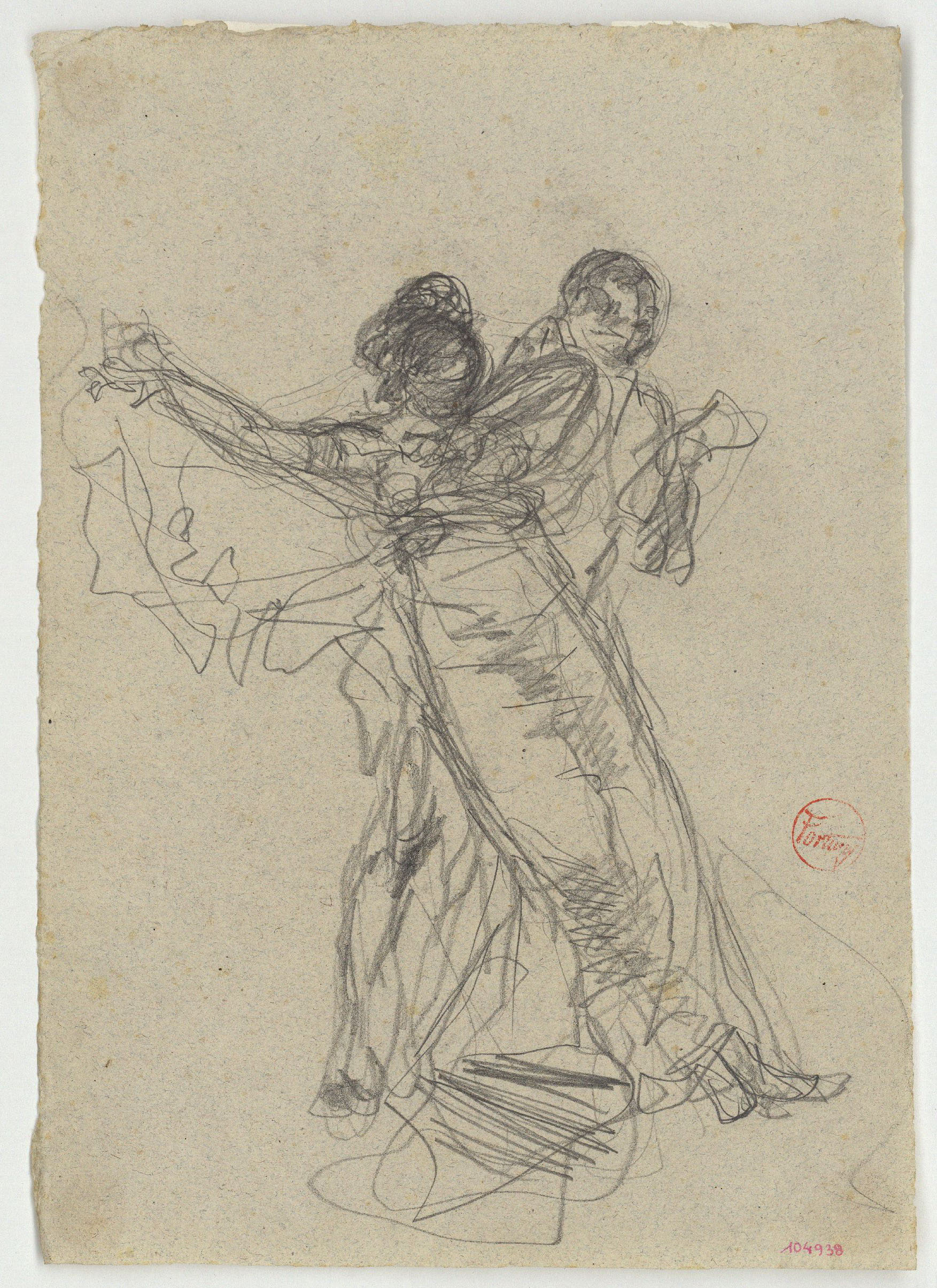 image for: Marià Fortuny - Estudi per al quadre «El jardí dels poetes» - Cap a 1871