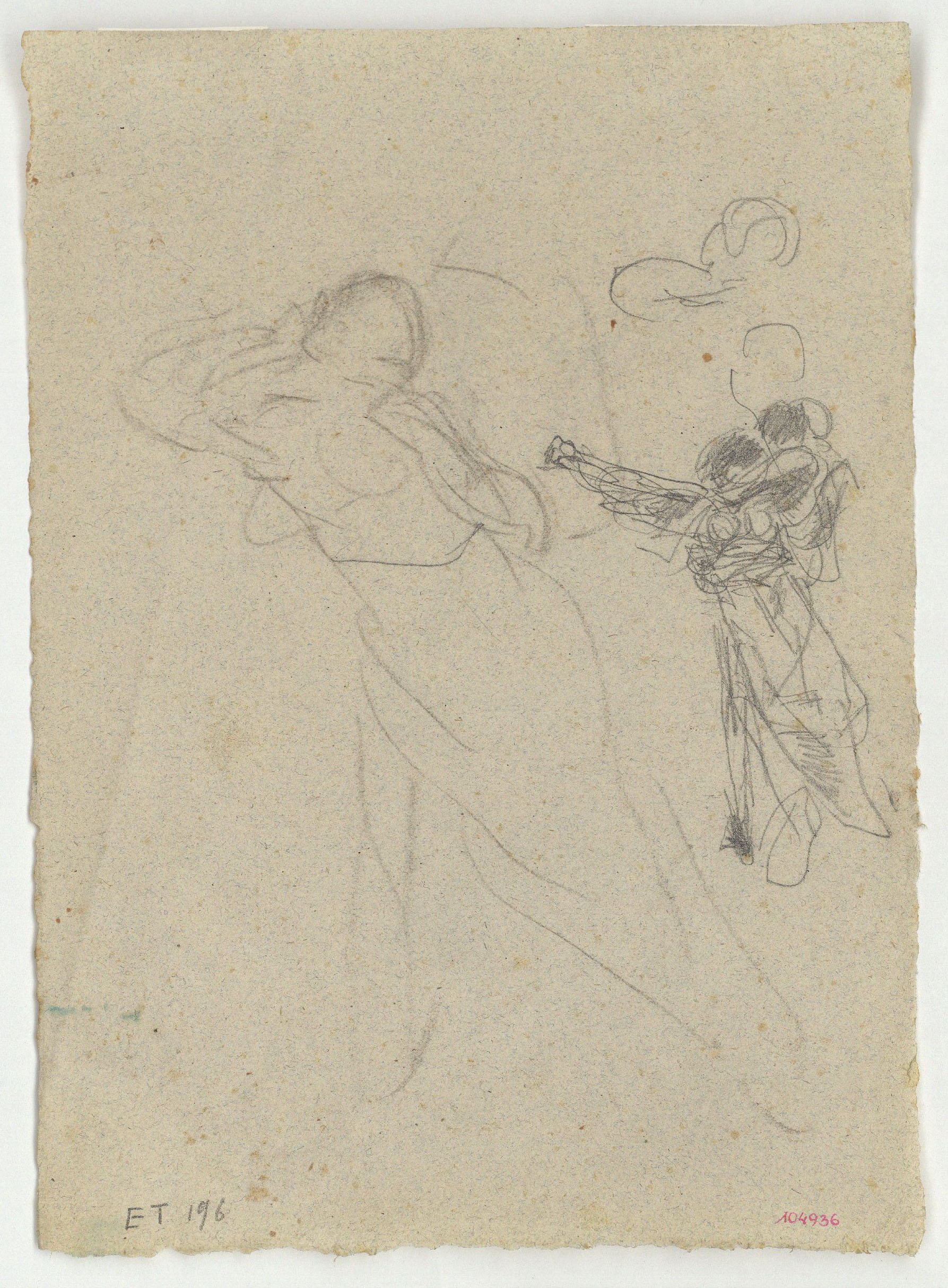 image for: Marià Fortuny - Estudi per al quadre «El jardí dels poetes» (anvers) / Estudi per al quadre «El jardí dels poetes» (revers) - Cap a 1871