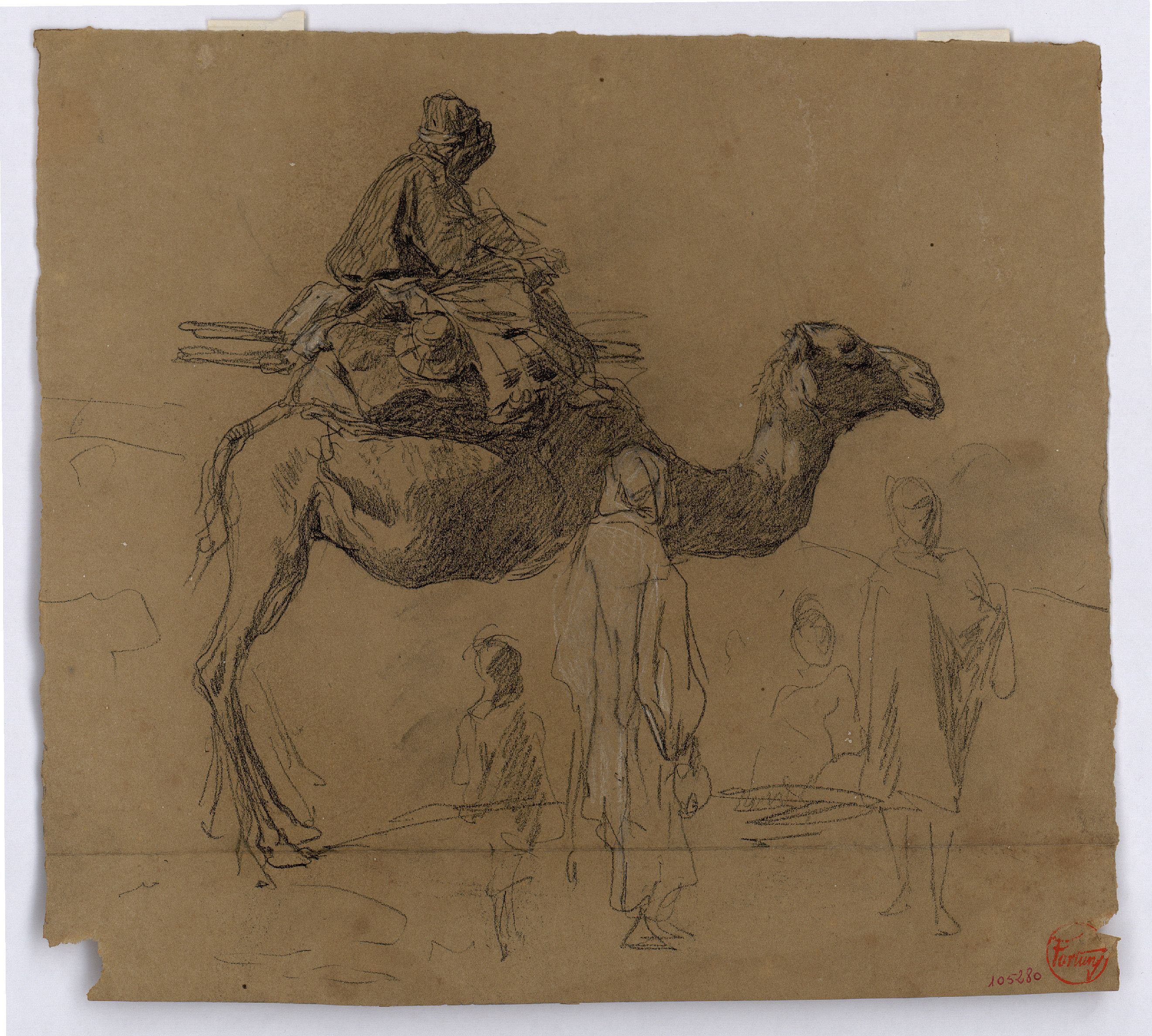 image for: Marià Fortuny - Cameller marroquí i altres figures - Cap a 1860-1862