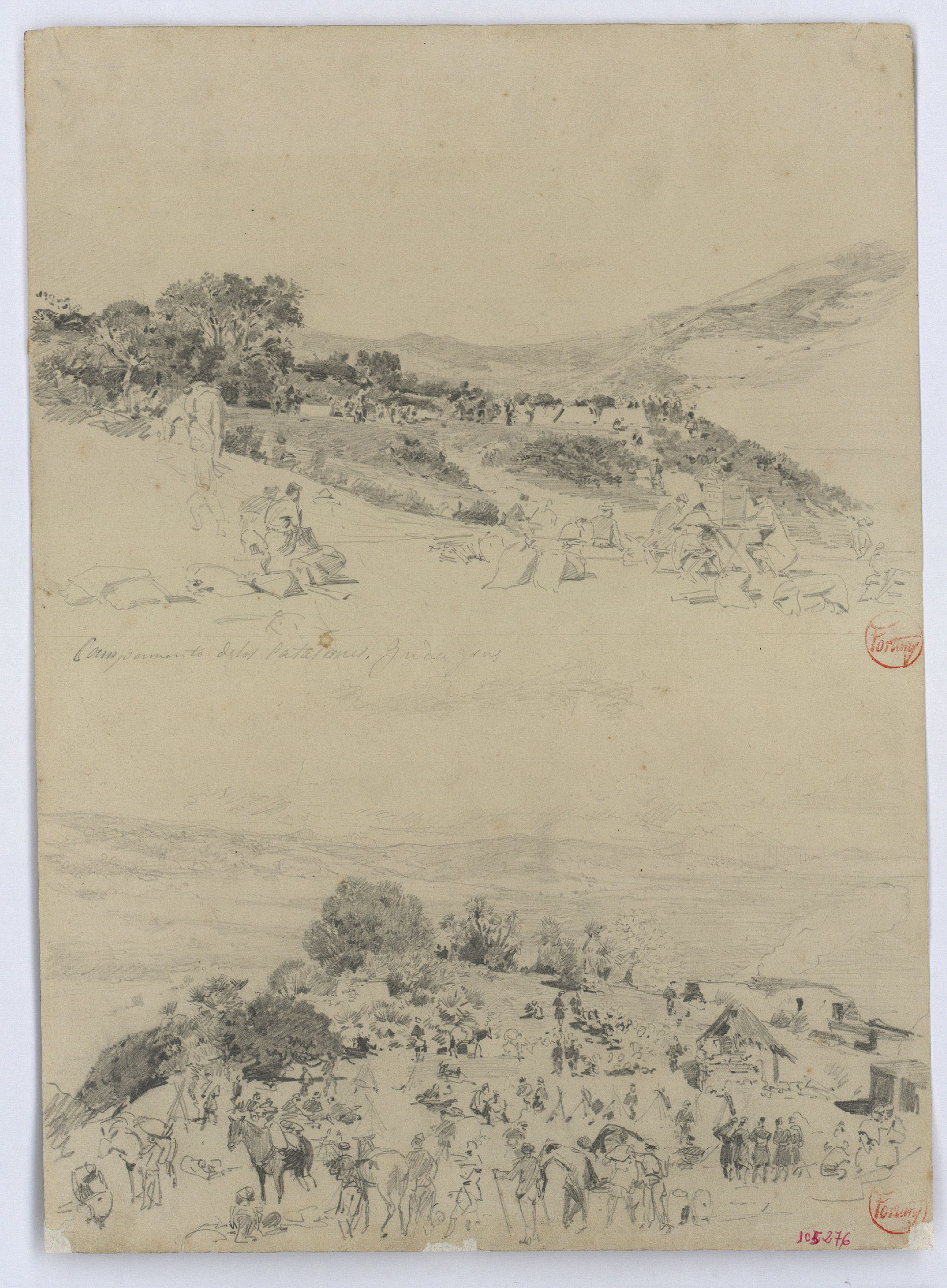 image for: Marià Fortuny - Campamento de los catalanes - 1860