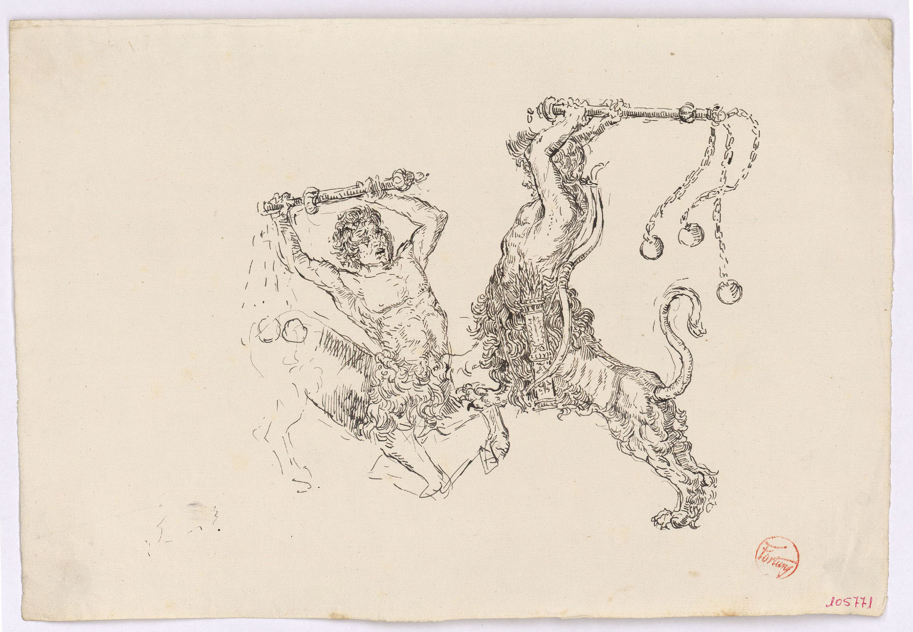 image for: Marià Fortuny - Centaures lluitant - Cap a 1867-1872