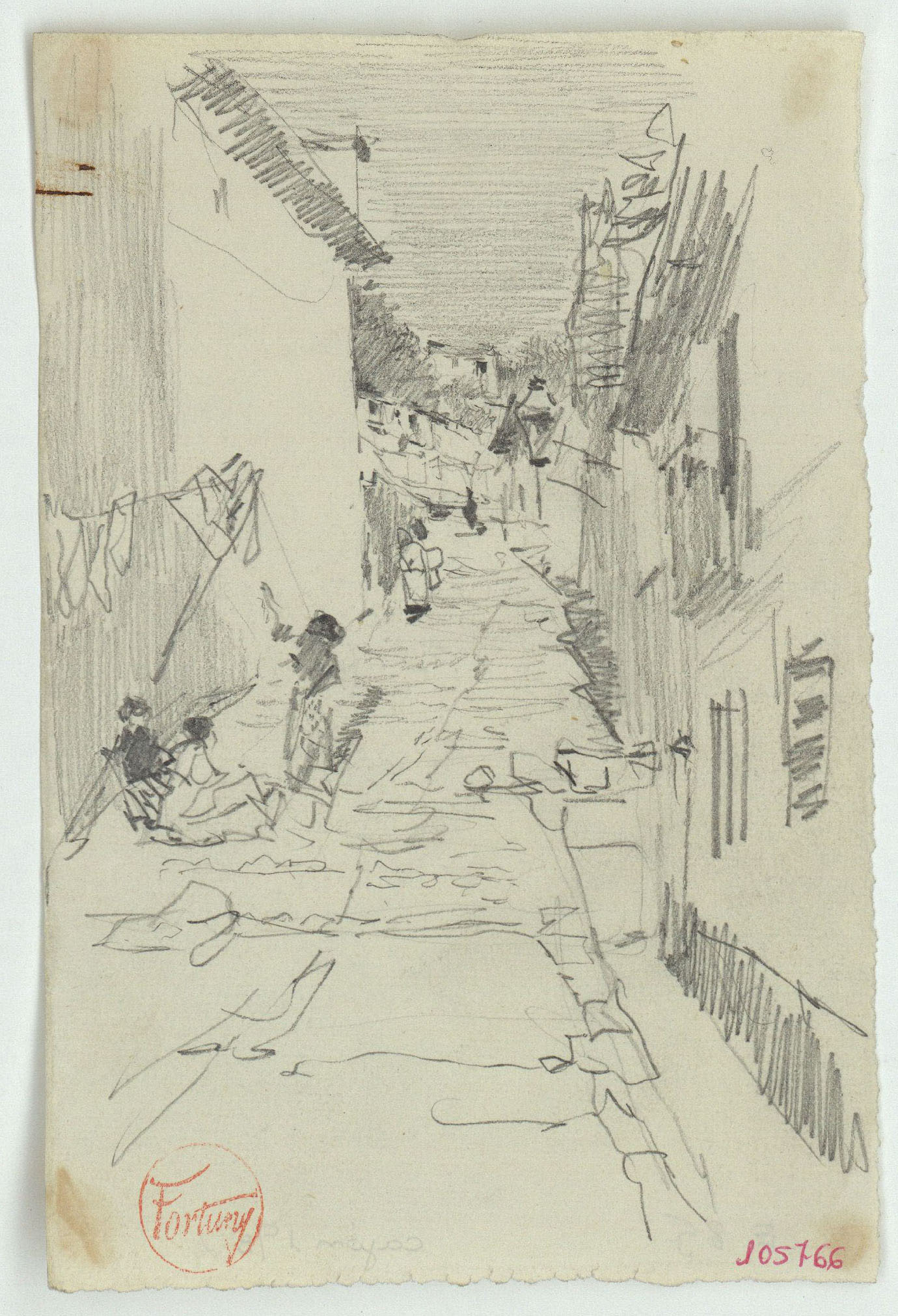 image for: Marià Fortuny - Carrer de poble - Cap a 1871