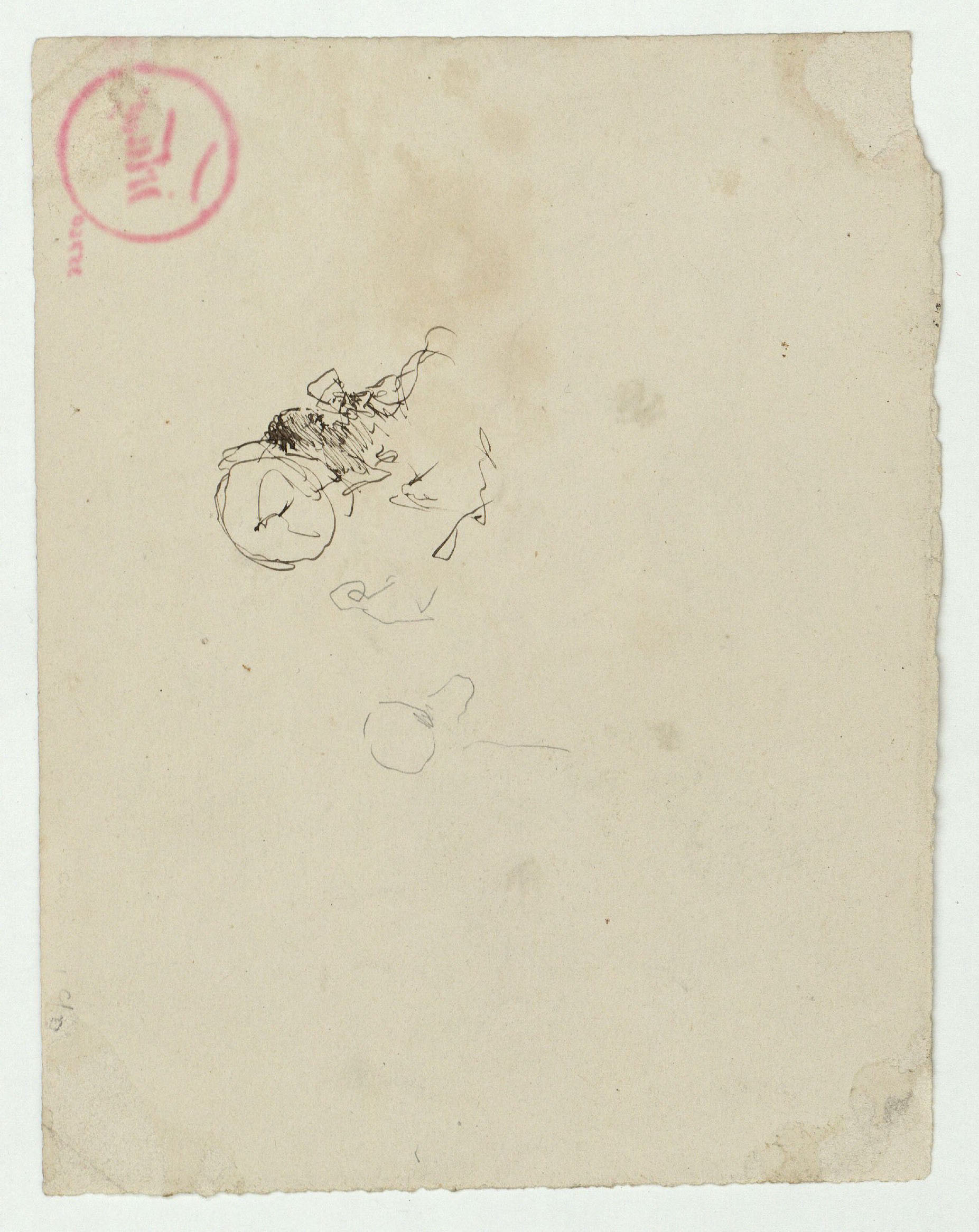 image for: Marià Fortuny - Estudi per al quadre «Platja de Portici» (anvers) / Estudi per al quadre «Platja de Portici» (revers) - Cap a 1874 [1]