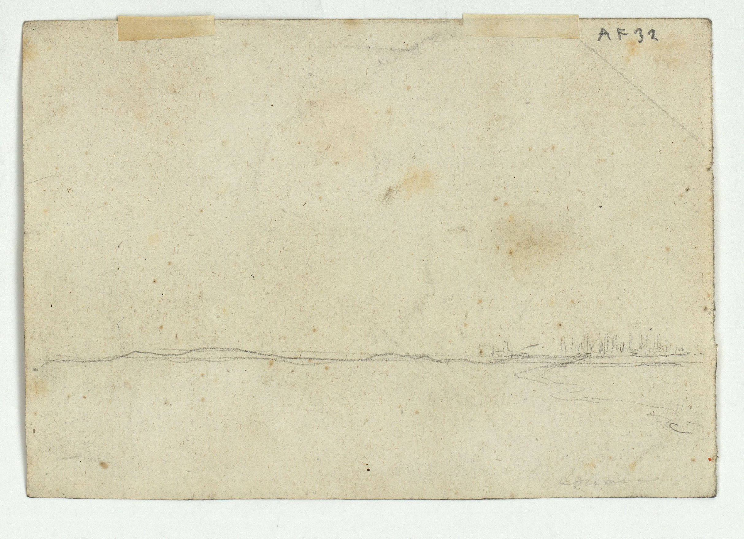 image for: Marià Fortuny - Monte Negrón, cabo Negrón (anvers) / Croquis inconcret (revers) - Cap a 1860 [1]