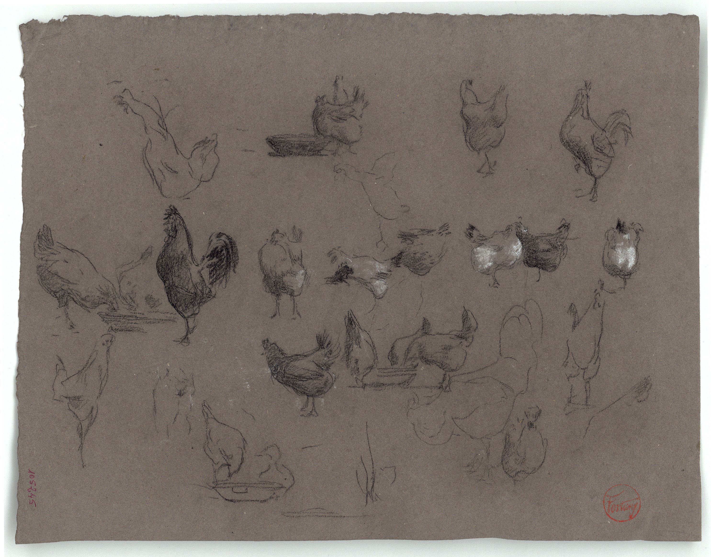 image for: Marià Fortuny - Estudi per al quadre «El corral» - Cap a 1869