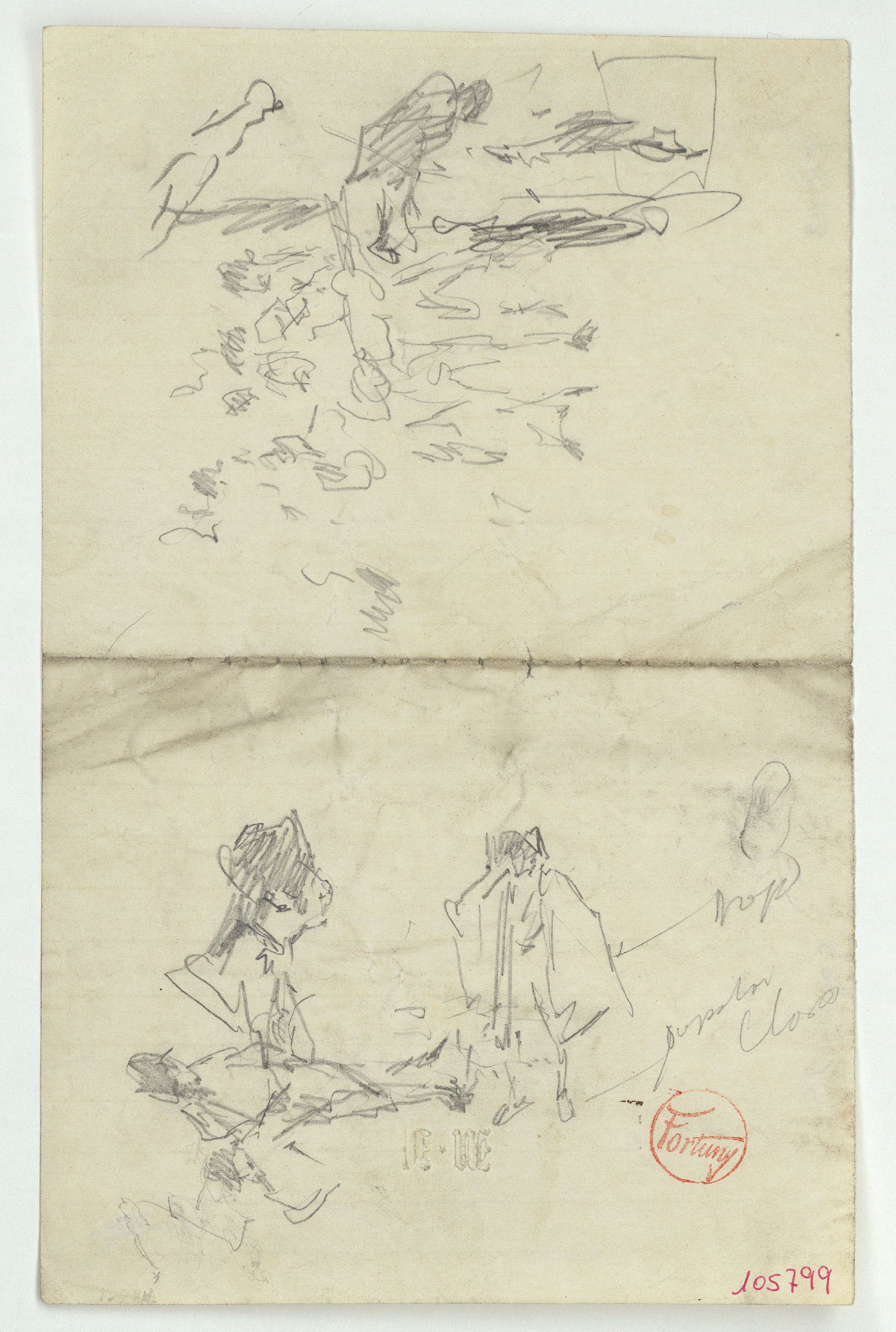 image for: Marià Fortuny - Croquis de figures - Cap a 1867-1872
