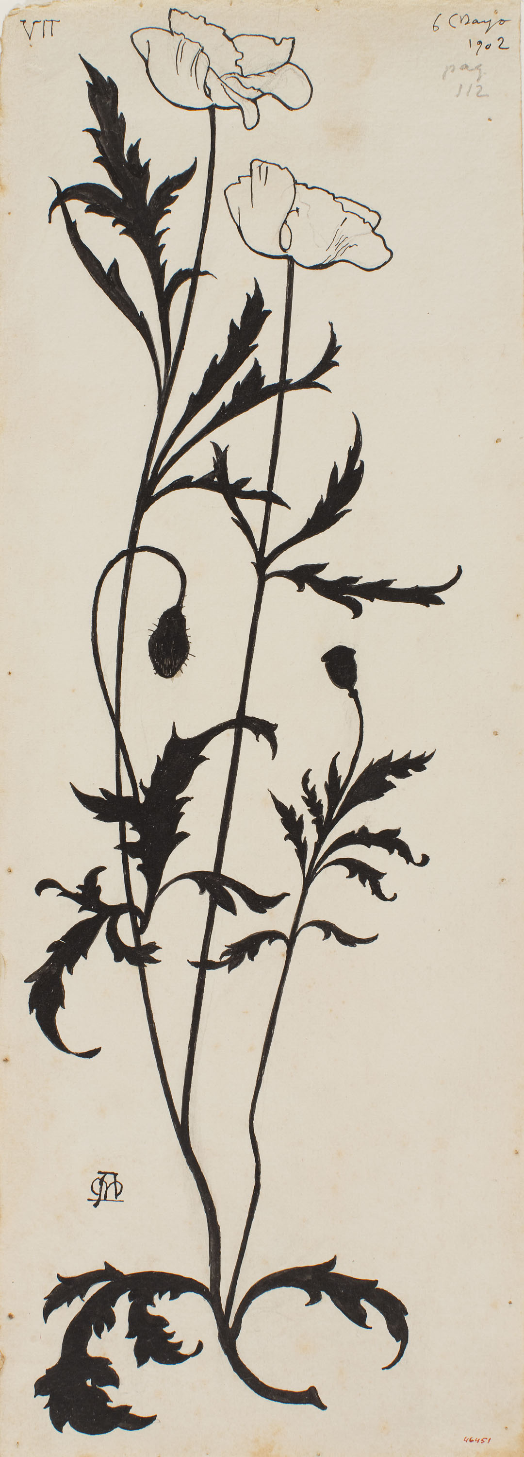 image for: Apel·les Mestres - Roselles. Il·lustració per al poema «Liliana» d&#039;Apel·les Mestres - 1902