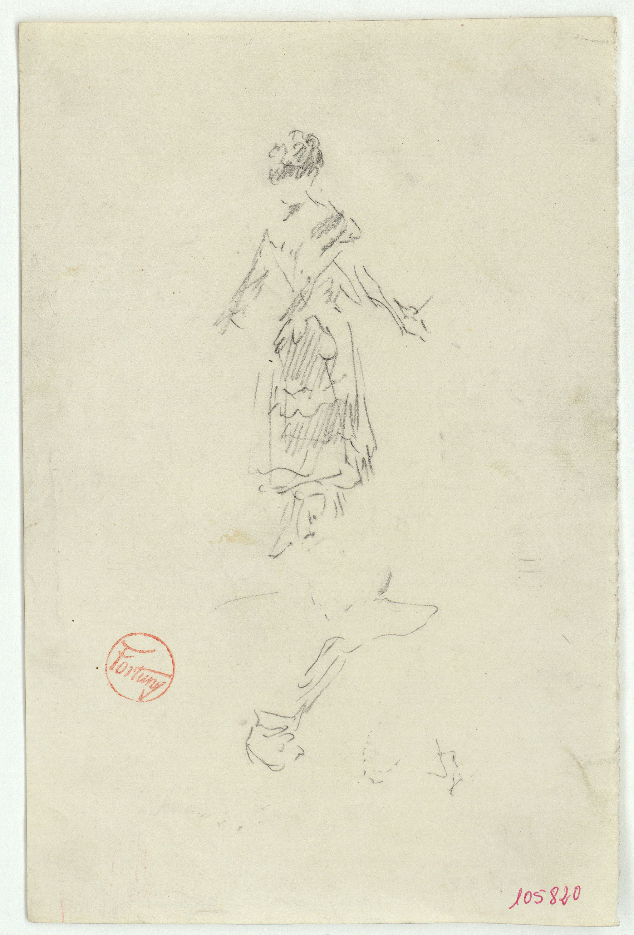 image for: Marià Fortuny - Figura femenina - Cap a 1870-1872