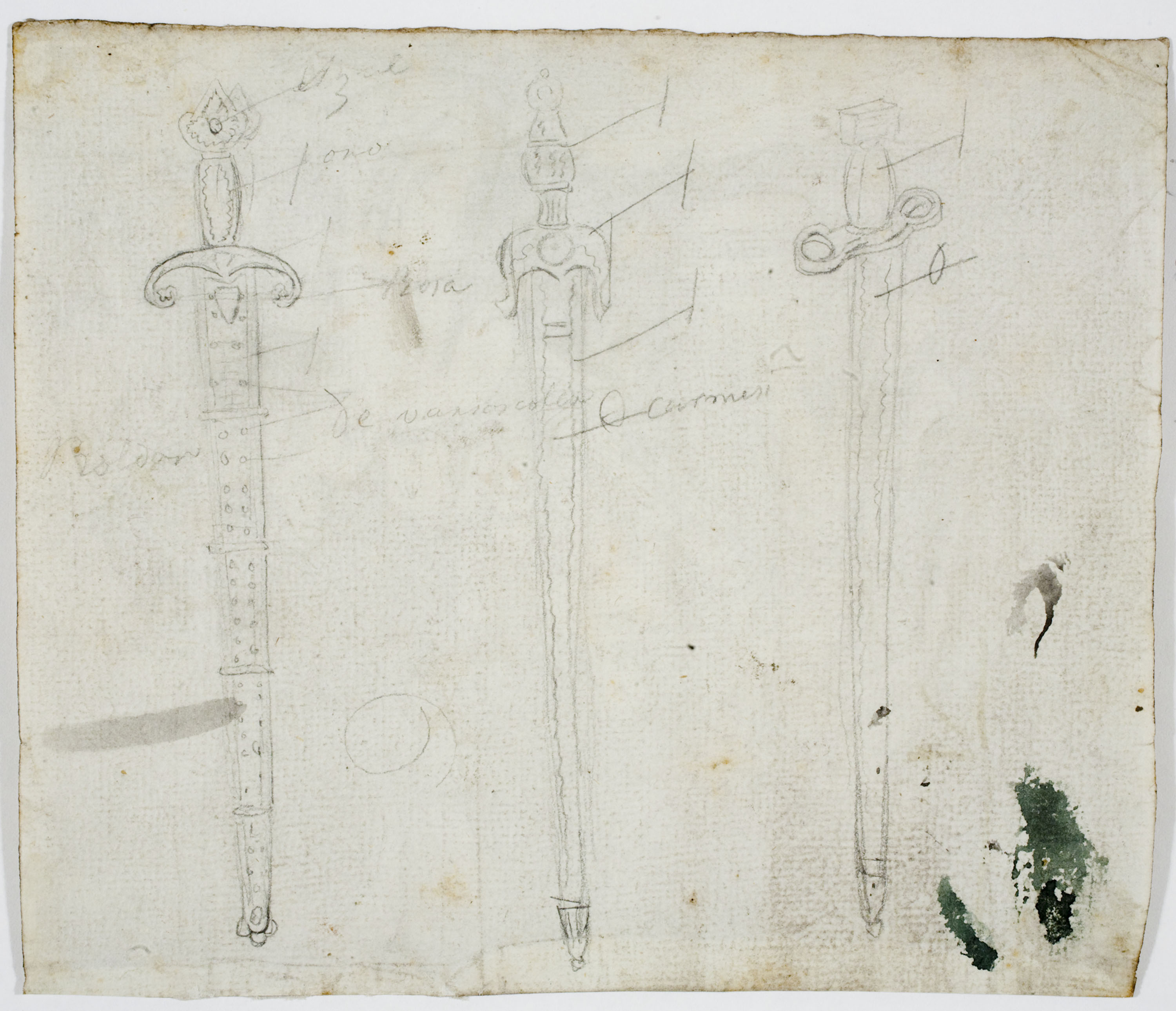 image for: Marià Fortuny - El miracle de les flors de santa Casilda (anvers) / Espases (revers) - Cap a 1856-1858 [1]