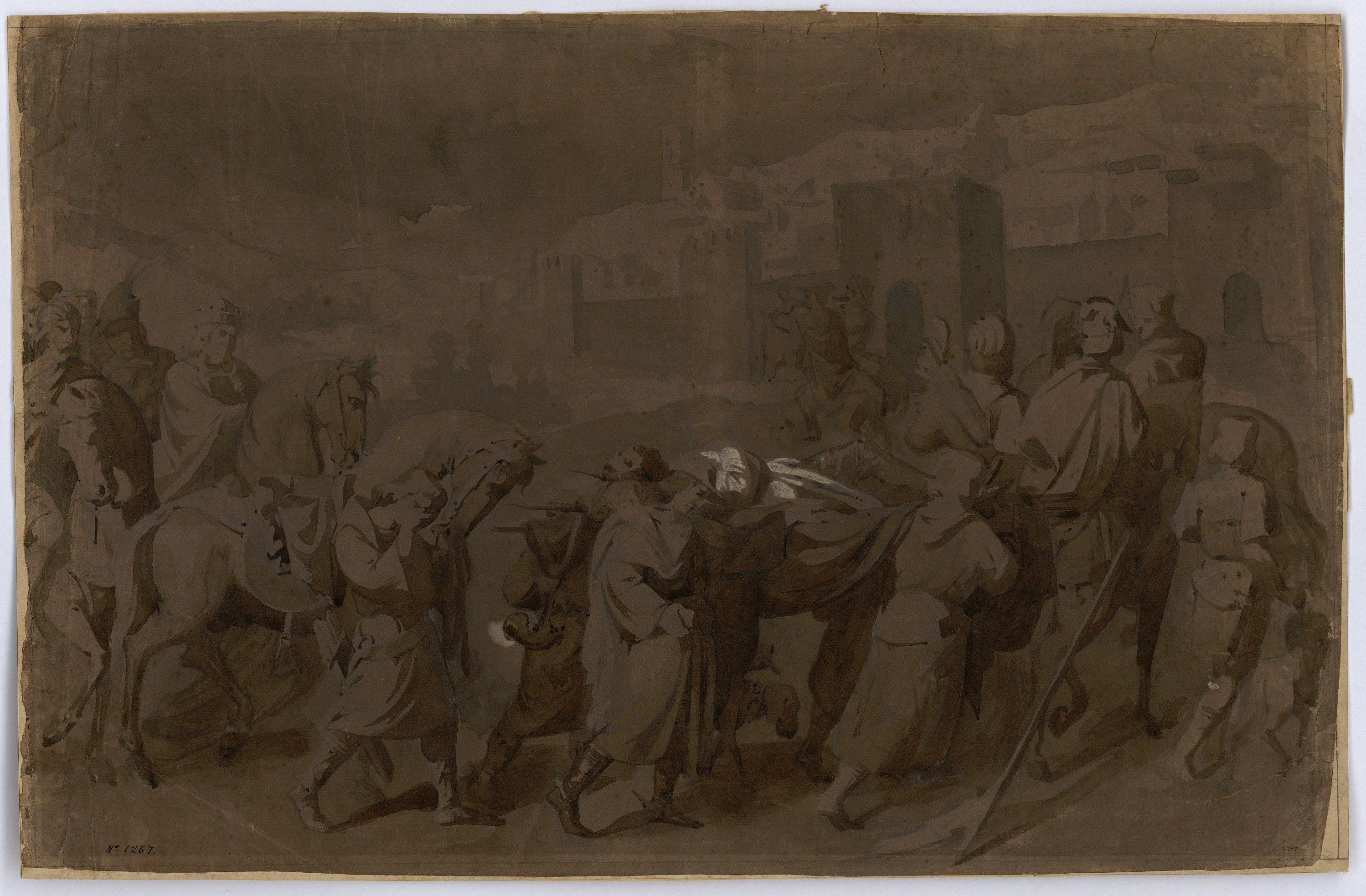 image for: Marià Fortuny - Entrada del comte d&#039;Urgell a Balaguer - Cap a 1856-1858