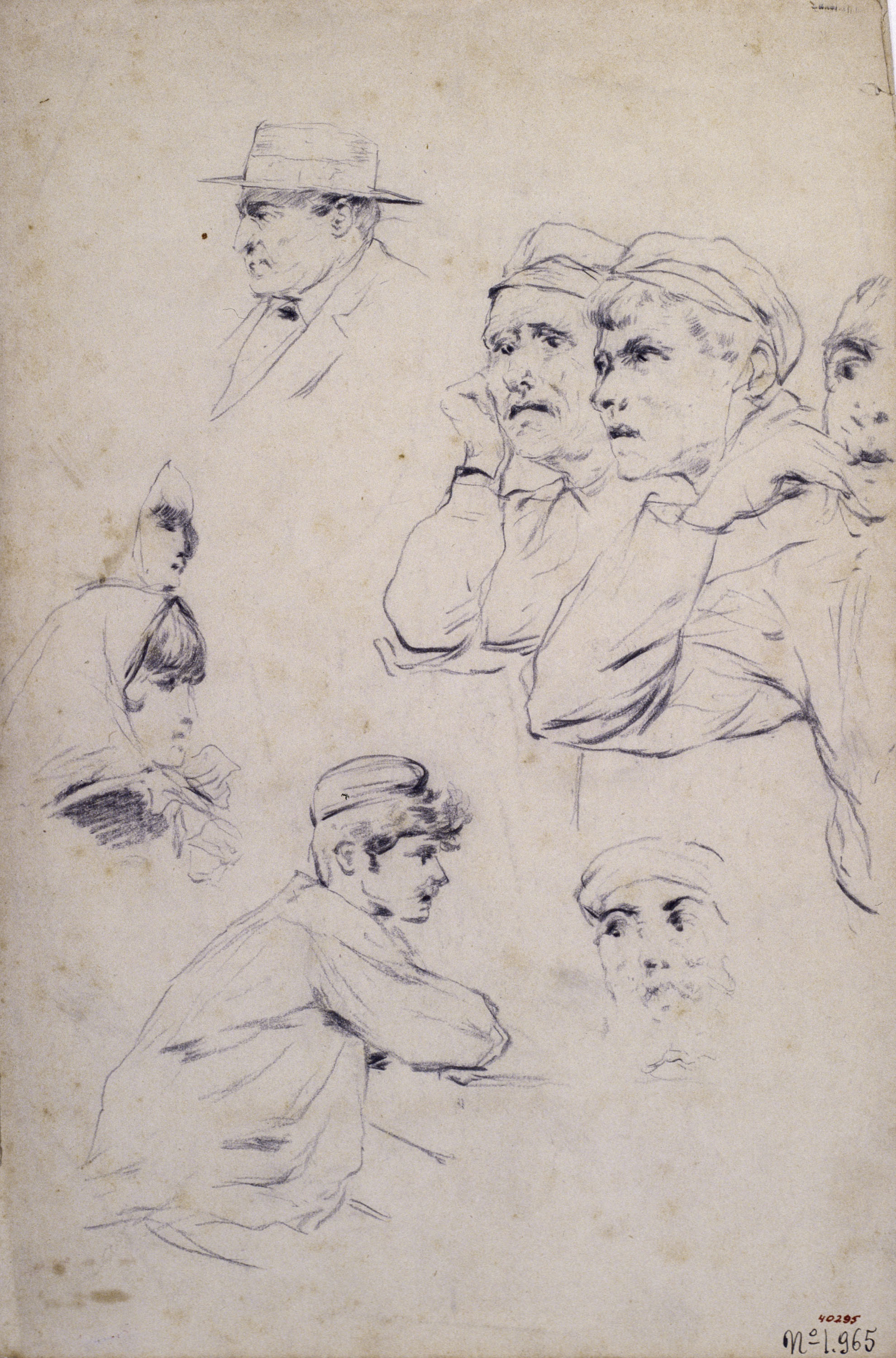 image for: Santiago Rusiñol - Estudi de figures - Cap a 1883