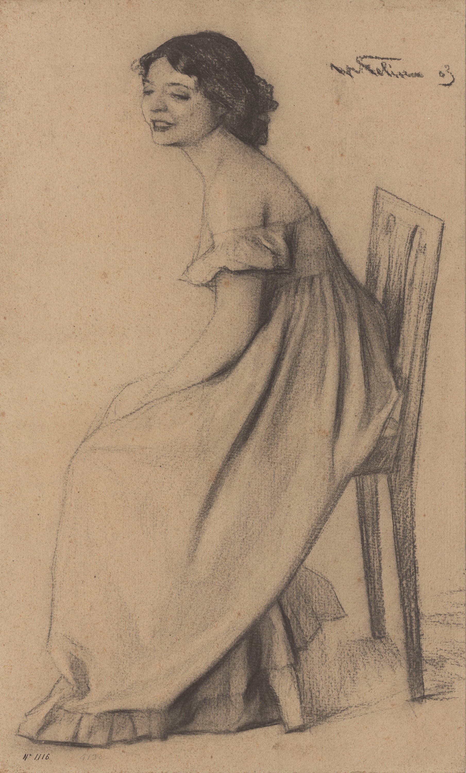 image for: Manuel Feliu de Lemus - Noia asseguda - Cap a 1903