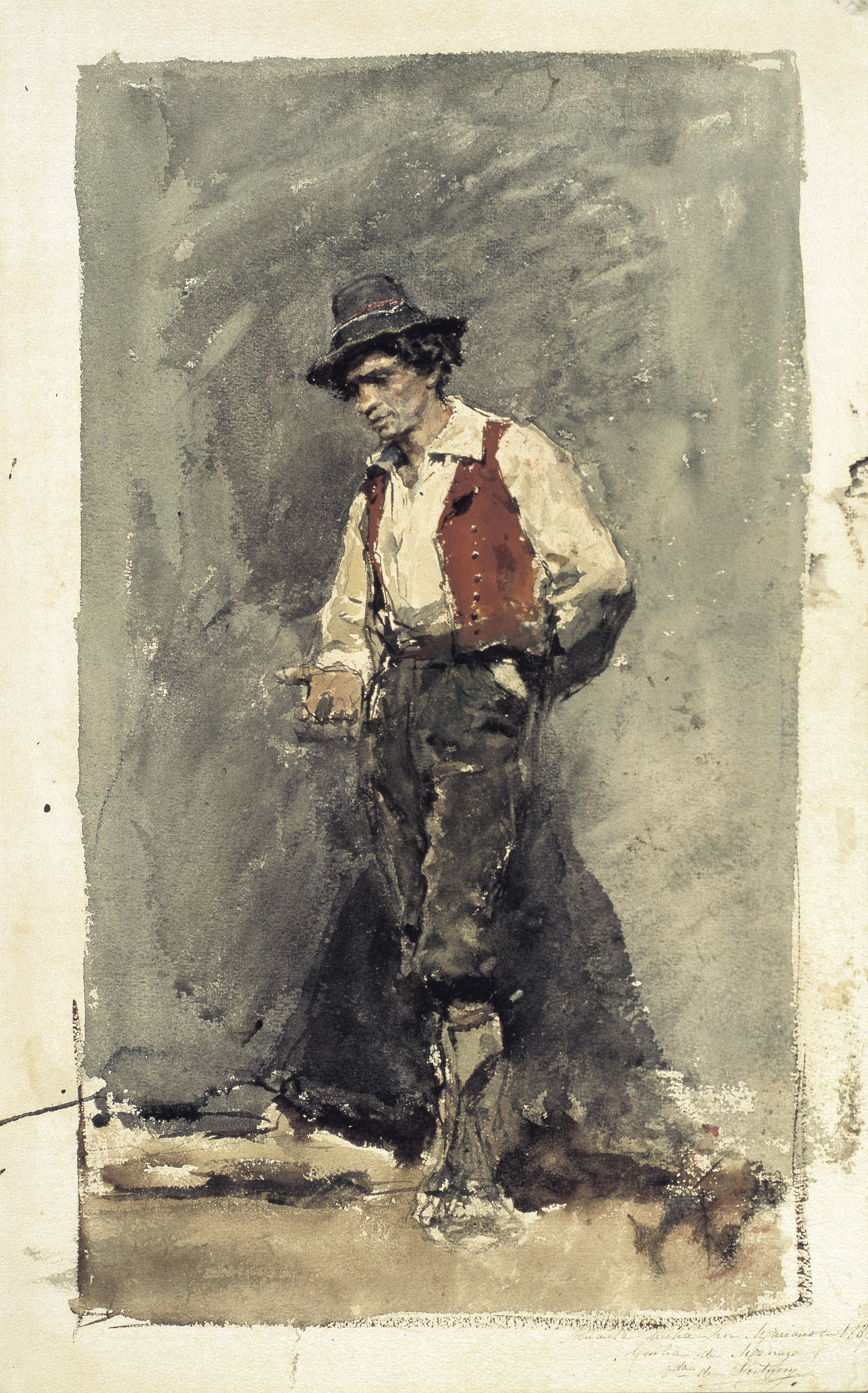 image for: Marià Fortuny - Calabrès (anvers) / Napolitana (revers) - Cap a 1868