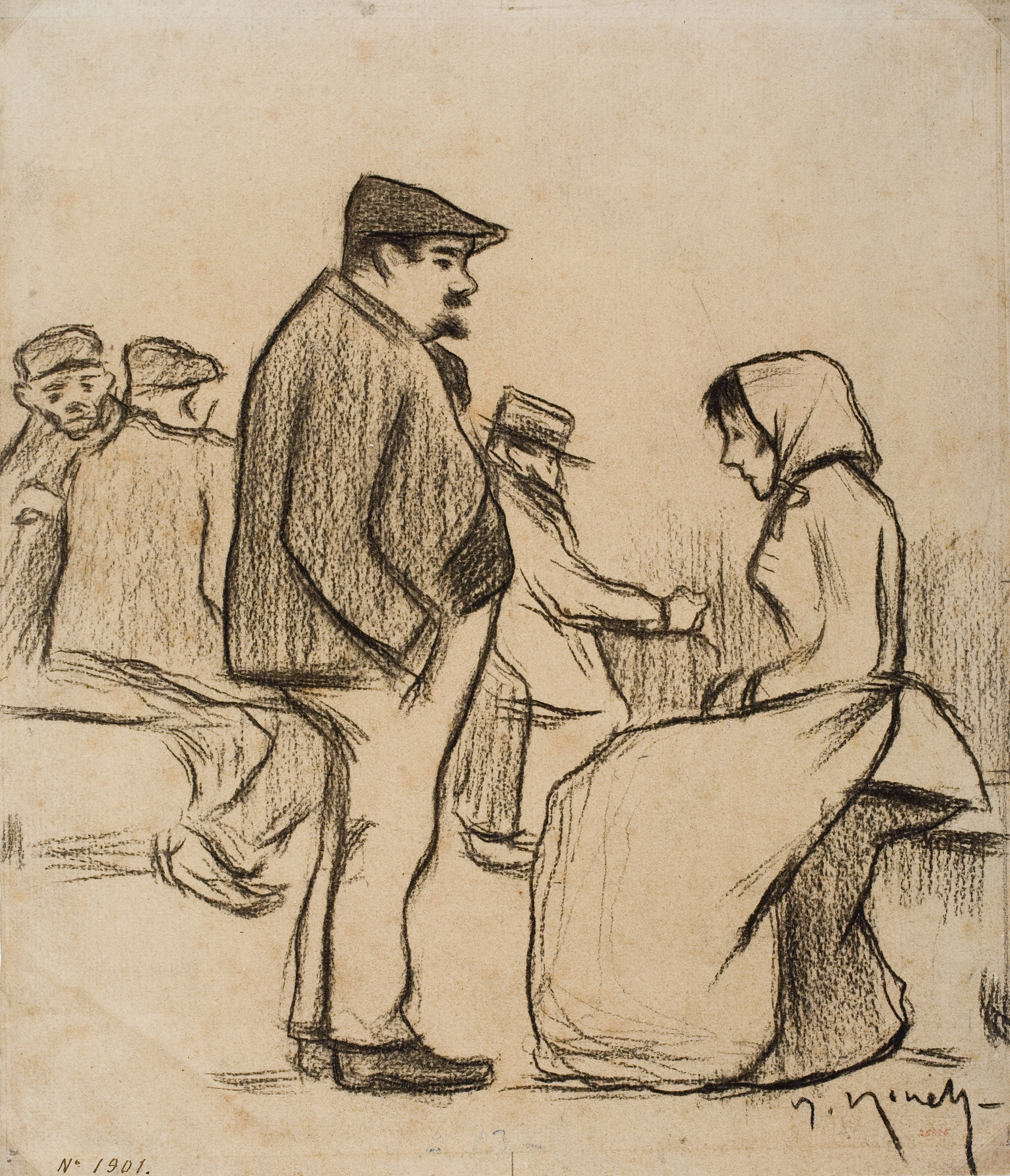 image for: Isidre Nonell - Idil·lis a la plaça Reial - 1894