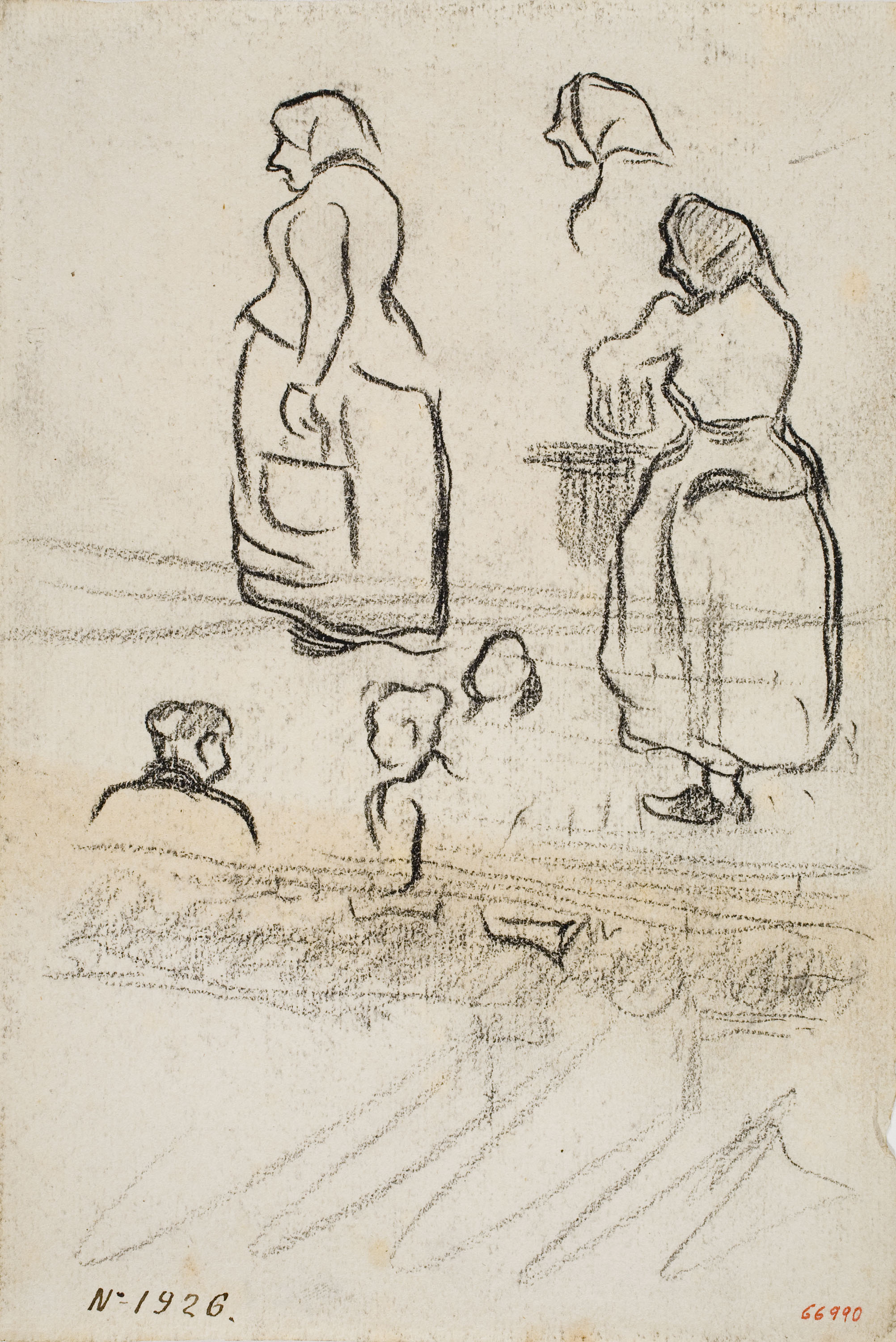 image for: Isidre Nonell - Apunt de figures - Cap a 1894