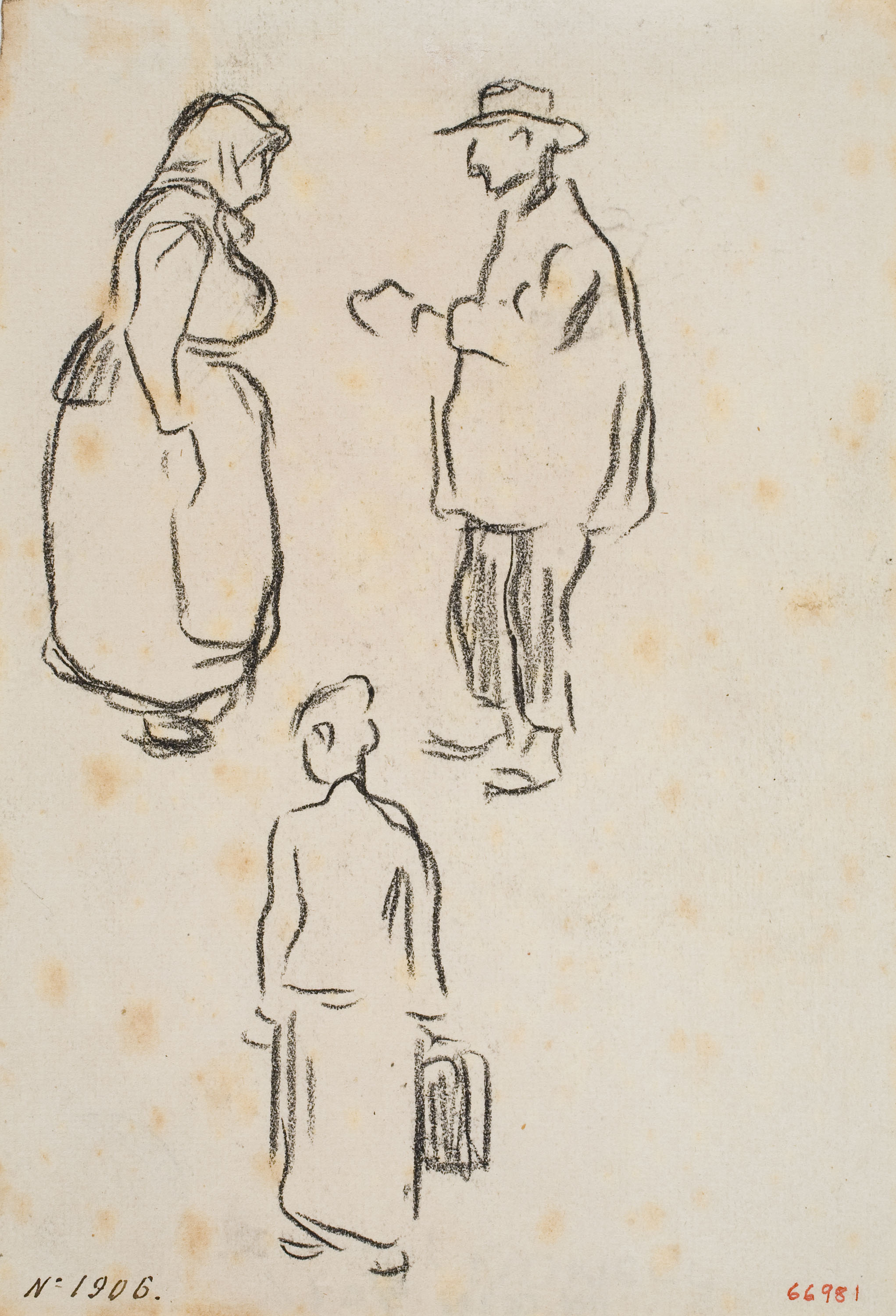 image for: Isidre Nonell - Apunt de figures - Cap a 1894