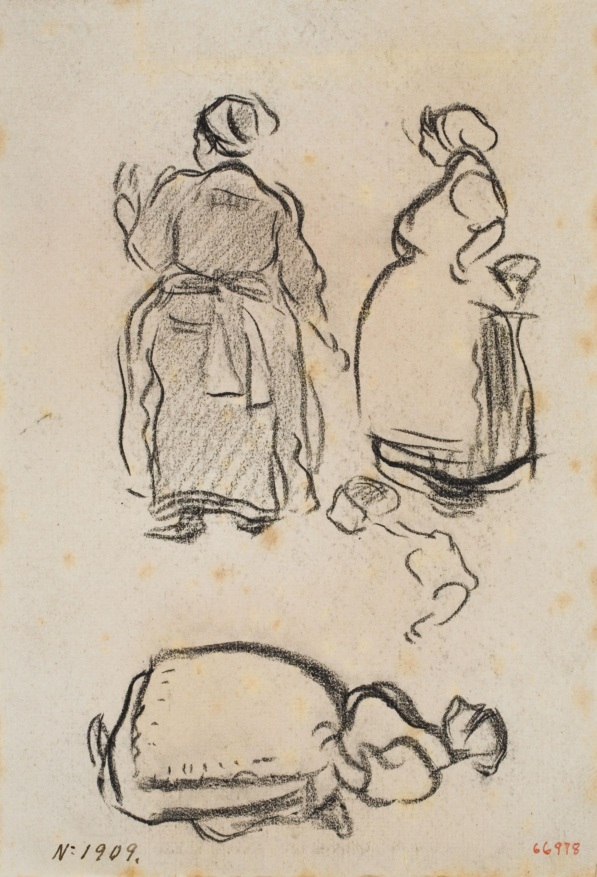 image for: Isidre Nonell - Apunt de dones - Cap a 1894