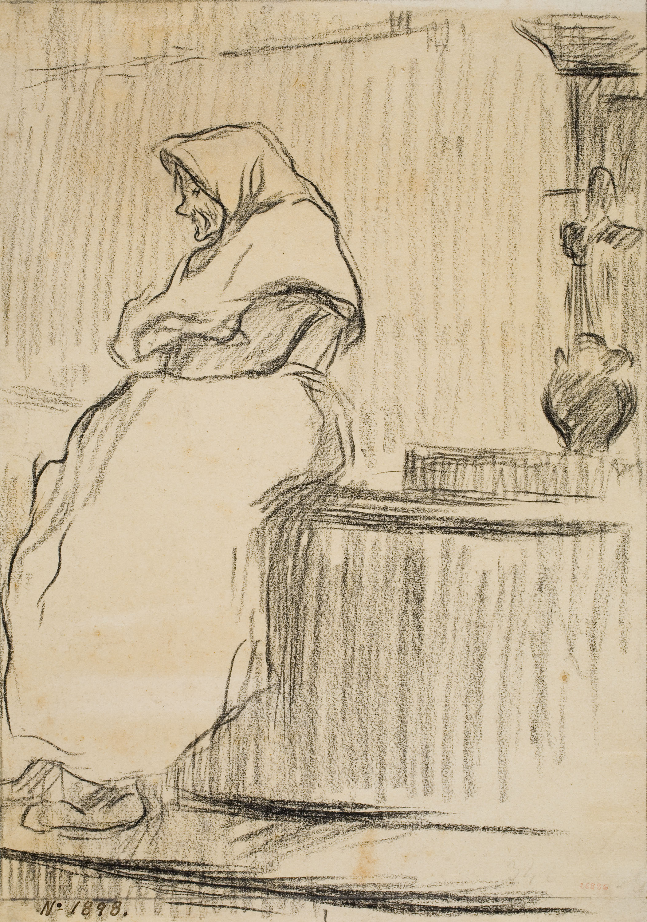 image for: Isidre Nonell - Dona omplint un càntir - Cap a 1890-1896