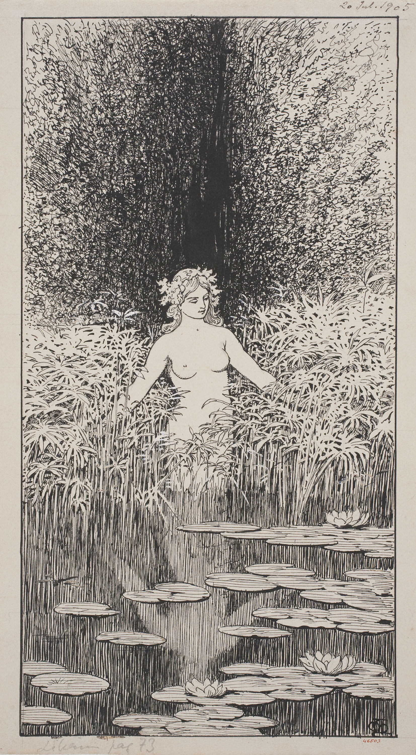 image for: Apel·les Mestres - L&#039;enigma. Il·lustració per al poema «Liliana» d&#039;Apel·les Mestres - 1905