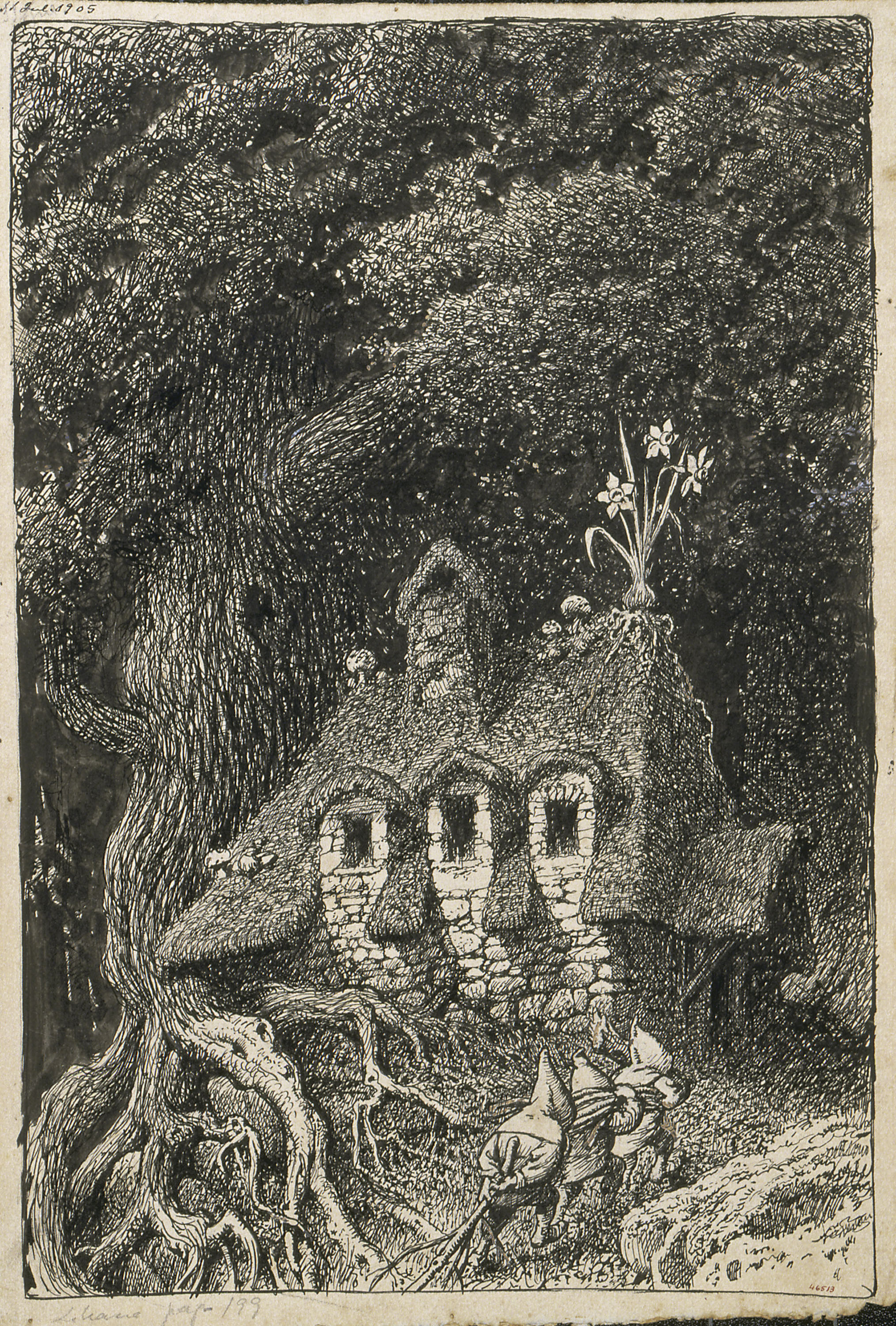 image for: Apel·les Mestres - La nadala. Il·lustració per al poema «Liliana» d&#039;Apel·les Mestres - 1905