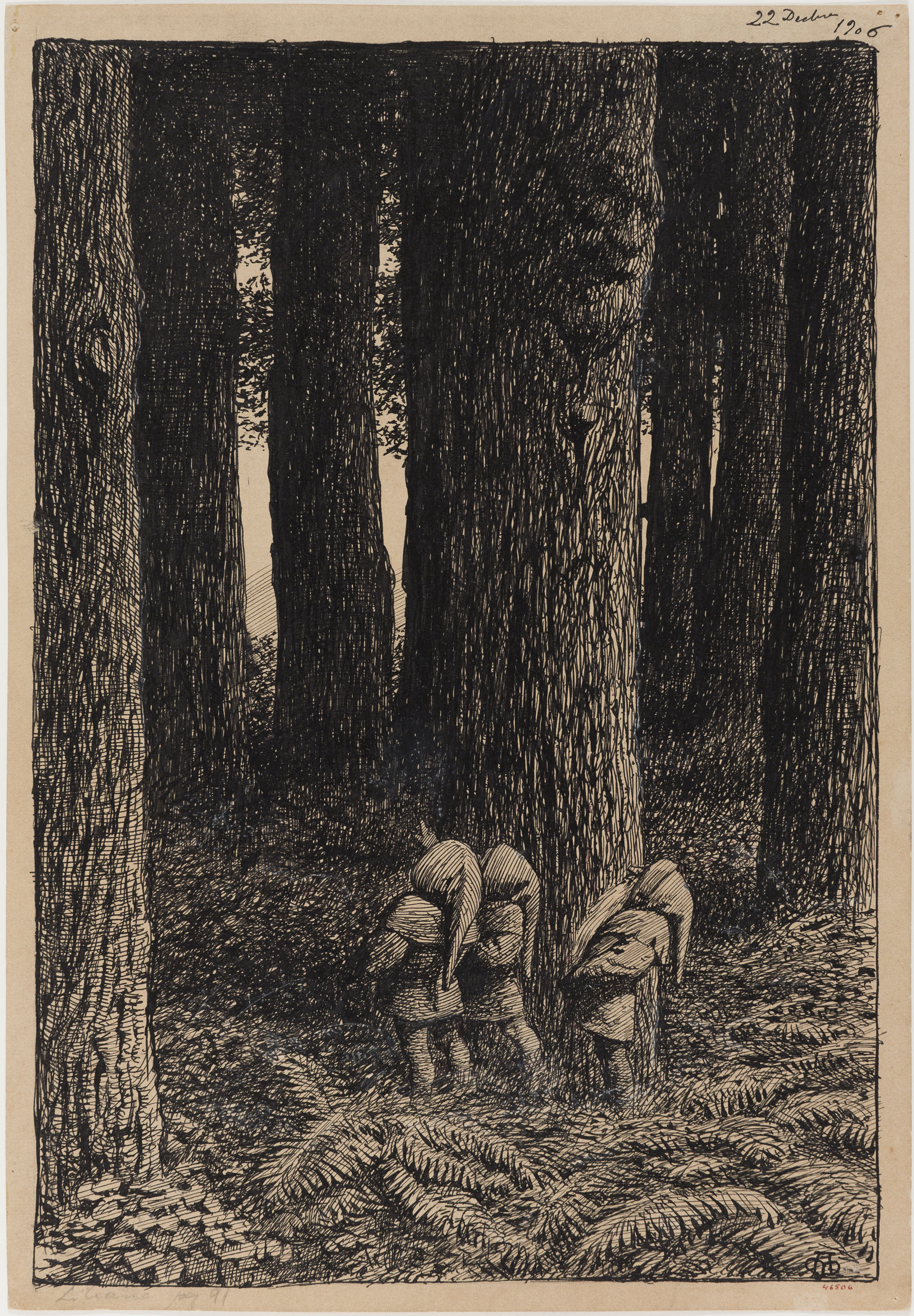 image for: Apel·les Mestres - Escoli. Il·lustració per al poema «Liliana» d&#039;Apel·les Mestres - 1906