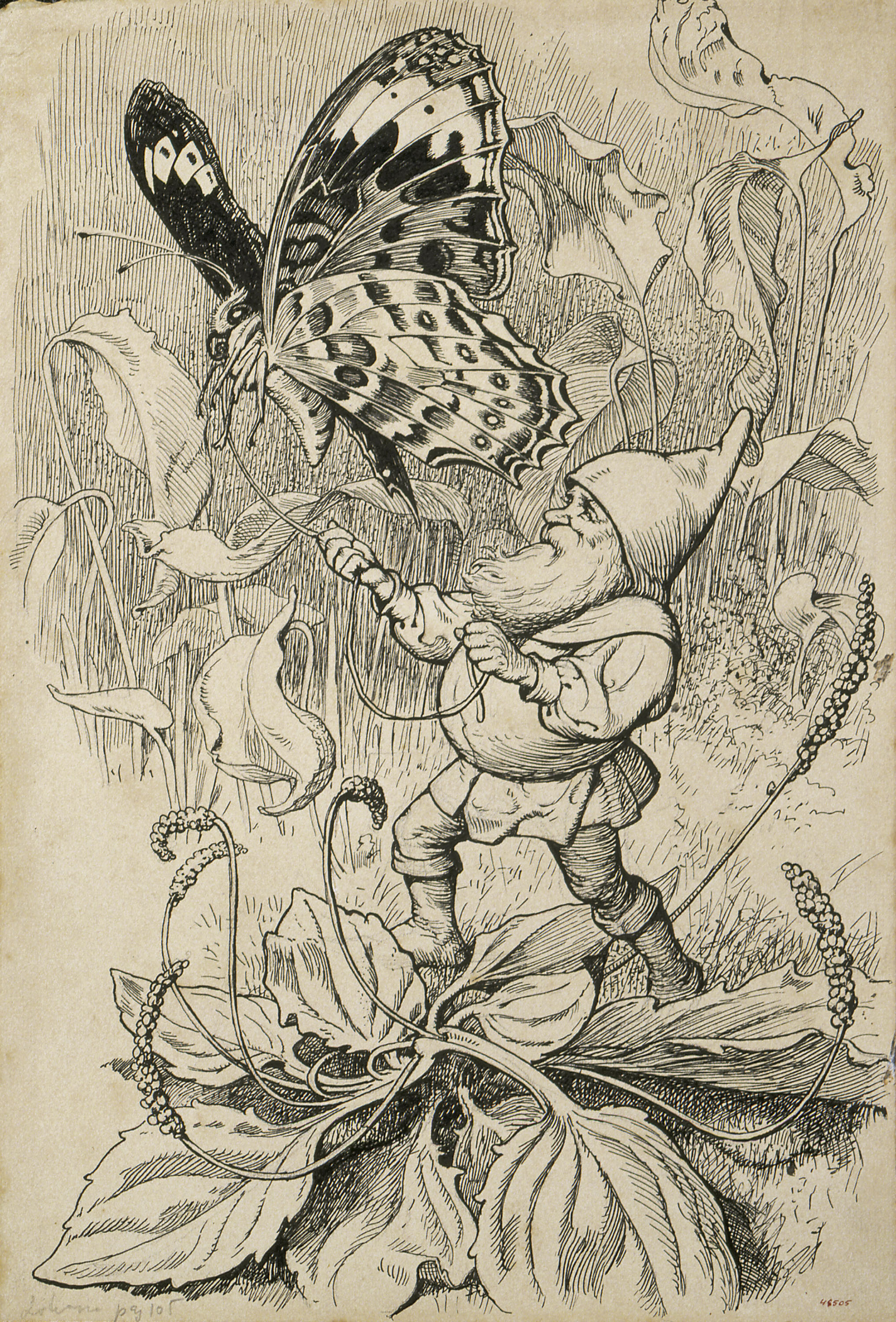 image for: Apel·les Mestres - Flok. Il·lustració per al poema «Liliana» d&#039;Apel·les Mestres - Cap a 1906