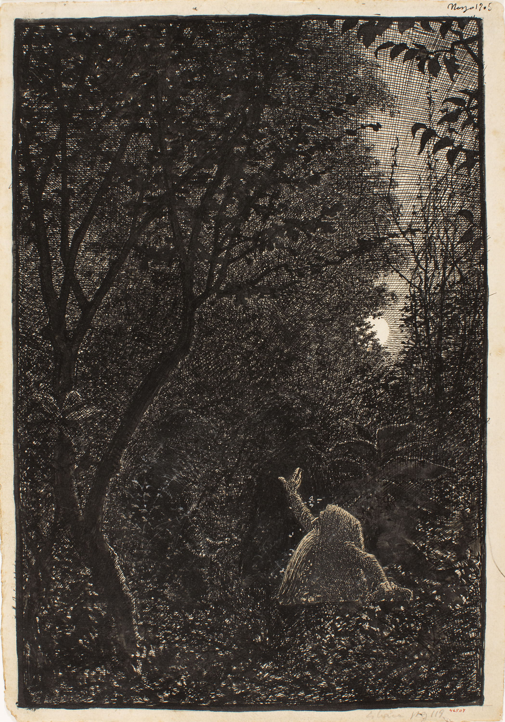 image for: Apel·les Mestres - El rossinyol. Il·lustració per al poema «Liliana» d&#039;Apel·les Mestres - 1905