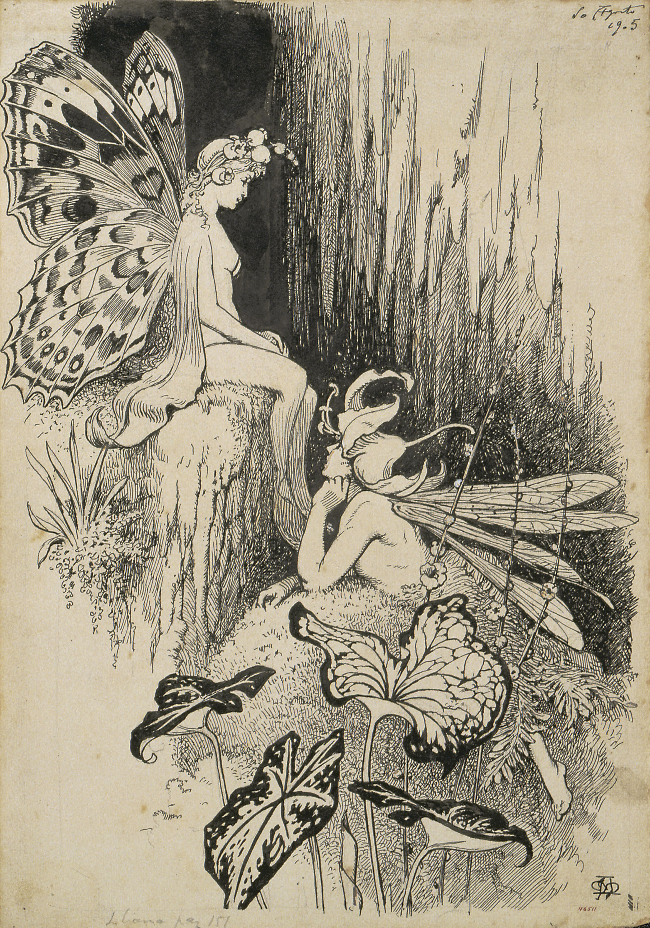 image for: Apel·les Mestres - Liliana i Flor de Lli. Il·lustració per al poema «Liliana» d&#039;Apel·les Mestres - 1905