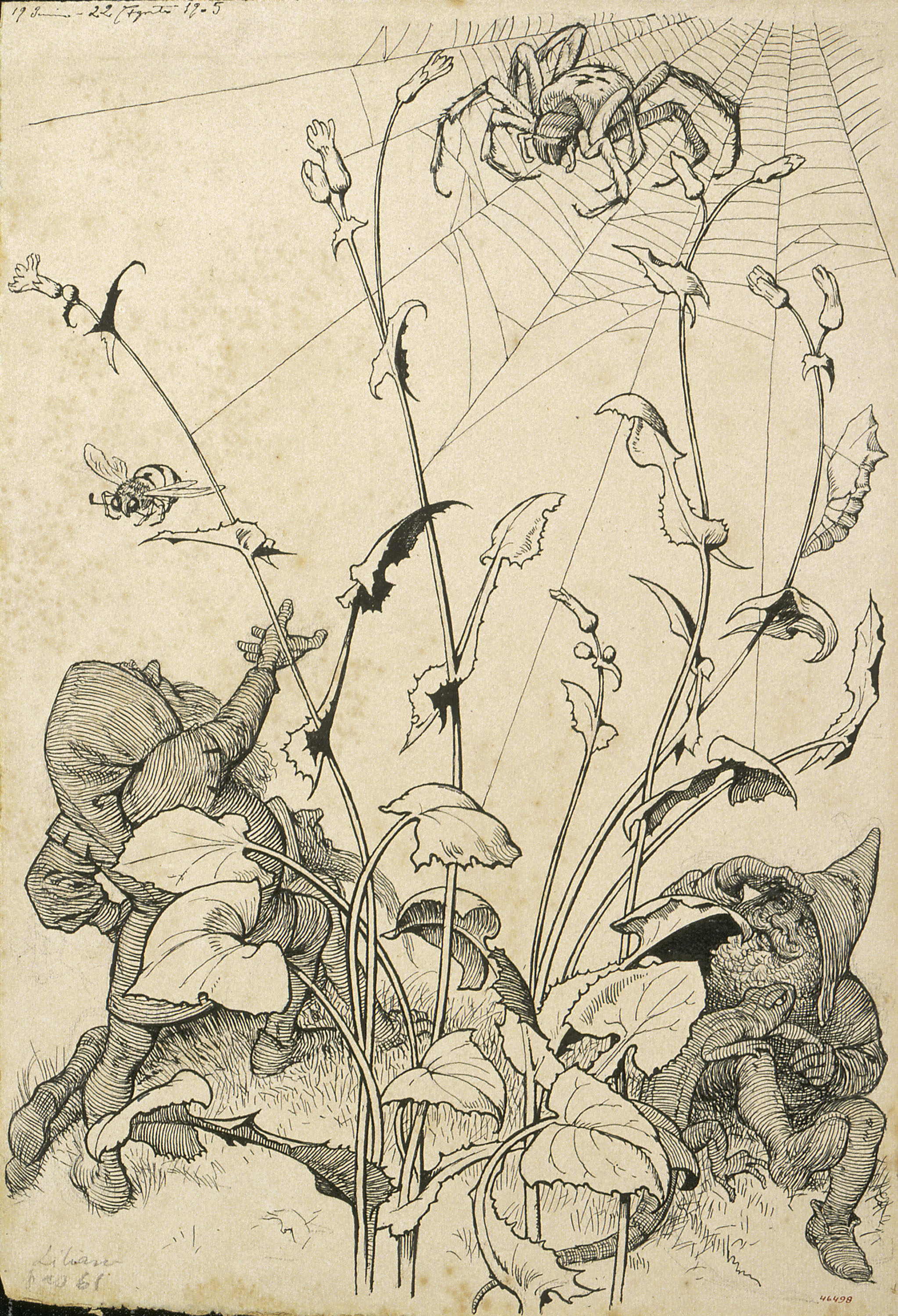 image for: Apel·les Mestres - L&#039;aranya. Il·lustració per al poema «Liliana» d&#039;Apel·les Mestres - 1905