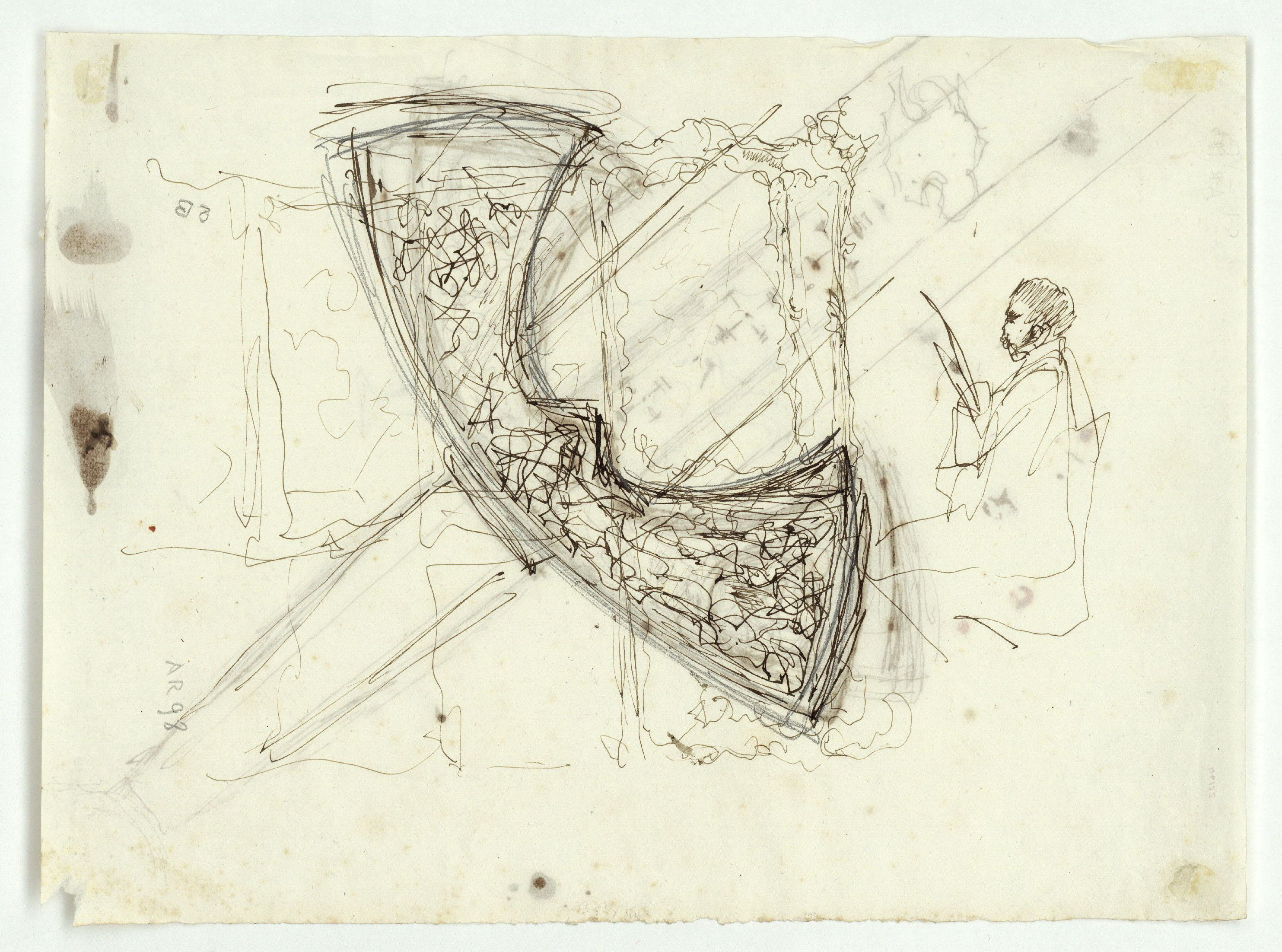 image for: Marià Fortuny - Espasa d&#039;estil musulmà (anvers) / Espasa d&#039;estil musulmà i figura (revers) - Cap a 1870-1872 [1]