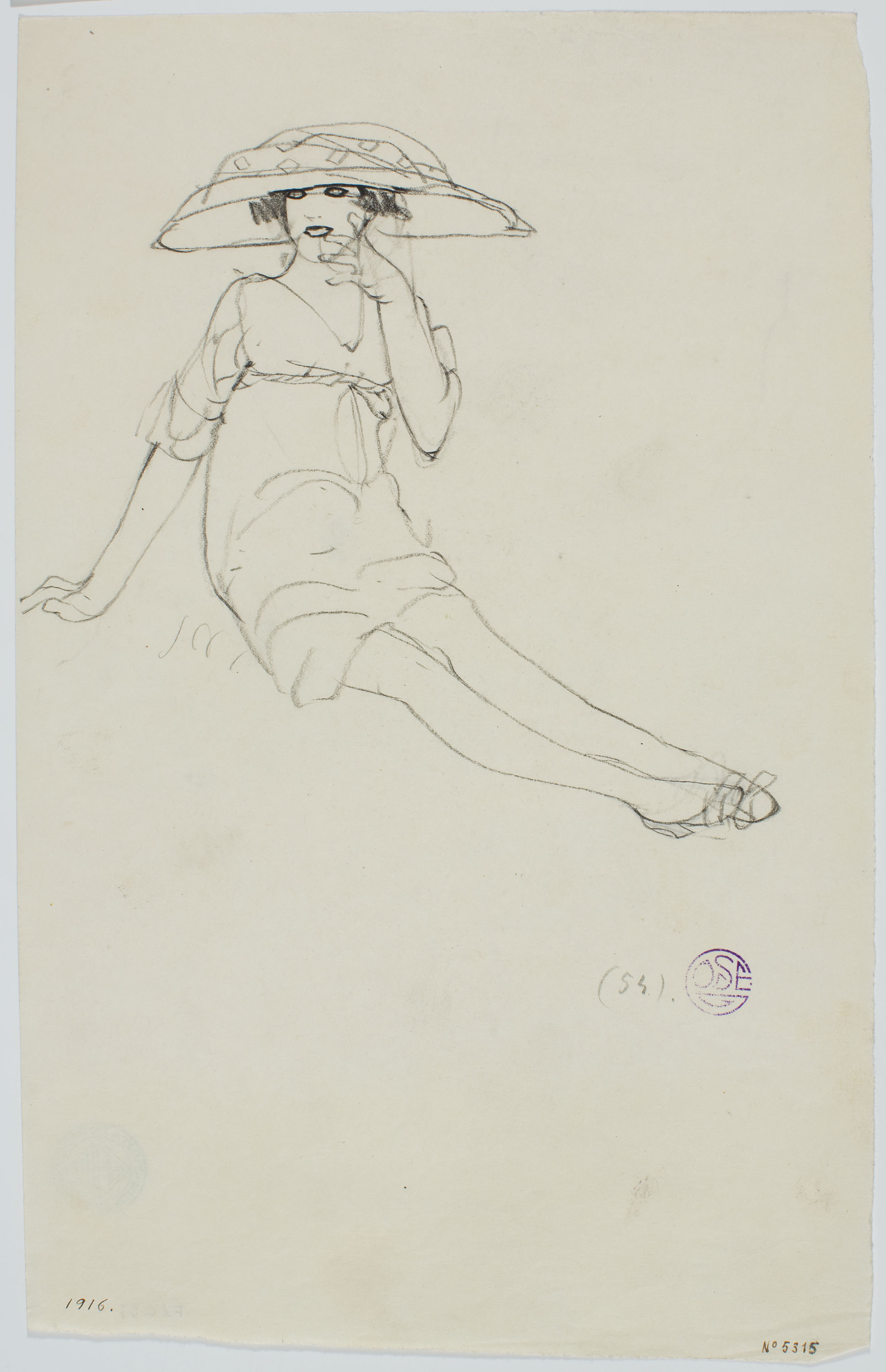 image for: Francesc Xavier Gosé - Dama asseguda - Cap a 1910