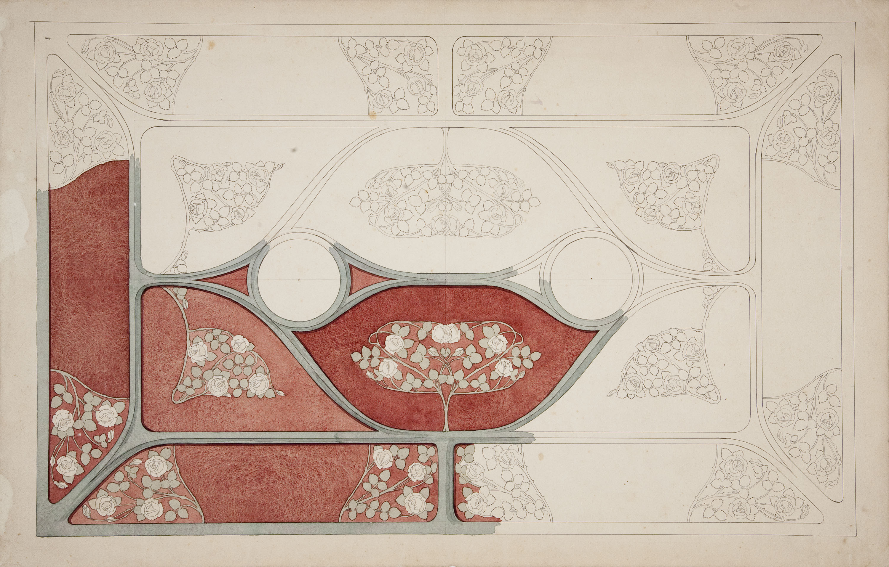 image for: Gaspar Homar - Motius ornamentals per a un sostre del saló de la casa Lleó Morera de Barcelona - Cap a 1903-1905