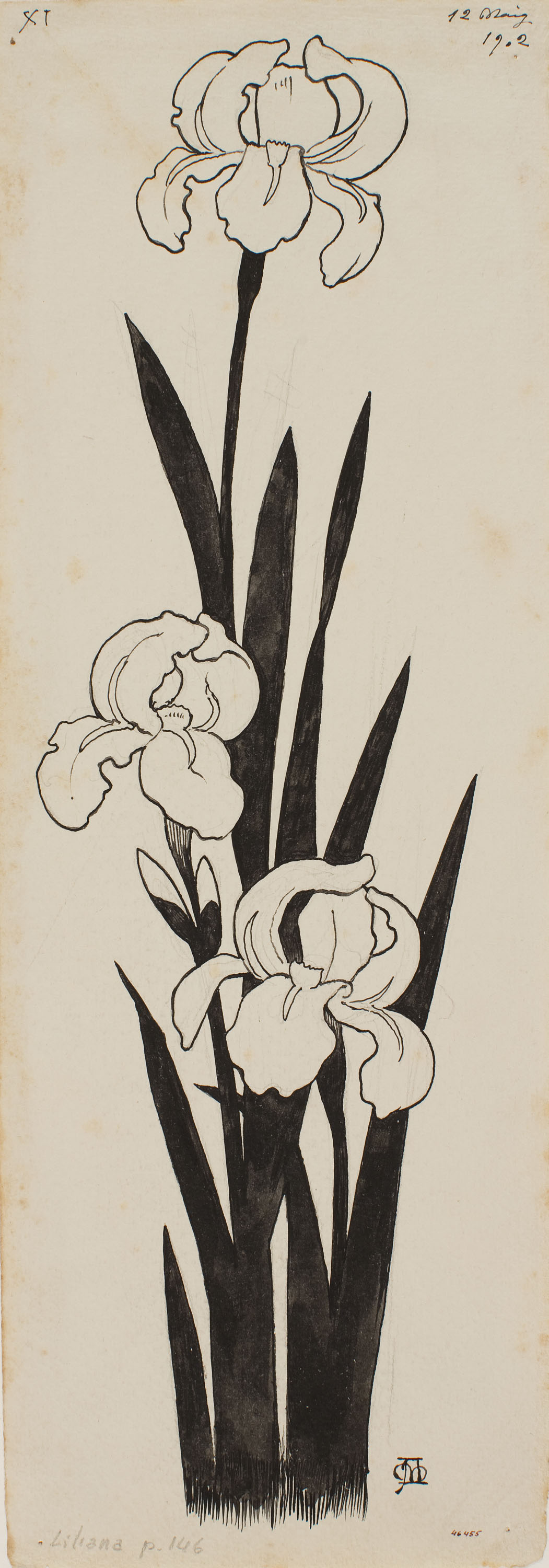 image for: Apel·les Mestres - Lliri blau. Il·lustració per al poema «Liliana» d&#039;Apel·les Mestres - 1902