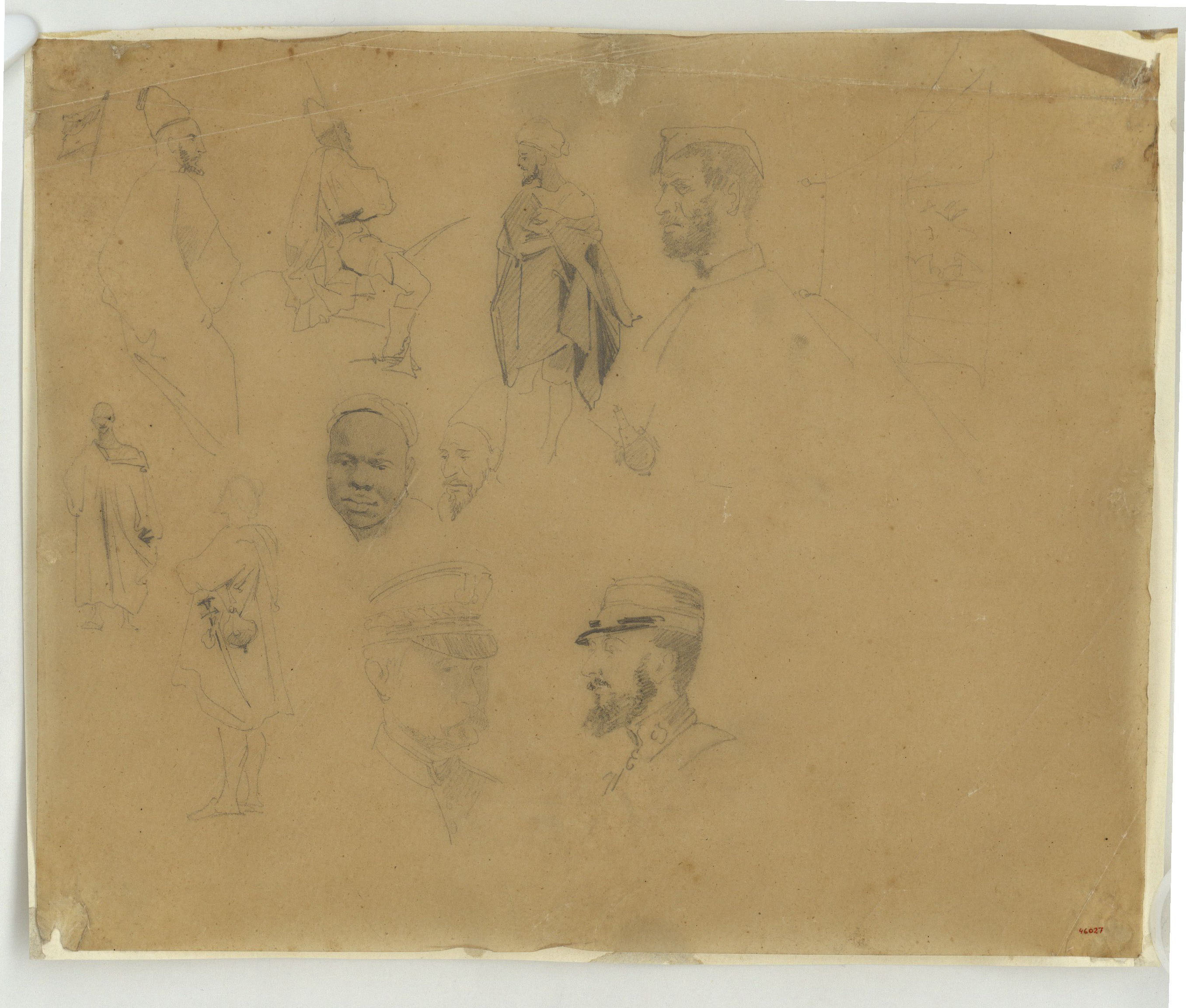 image for: Marià Fortuny - Guerrers marroquins i soldats espanyols. Estudi per al quadre «La batalla de Tetuan» - 1860