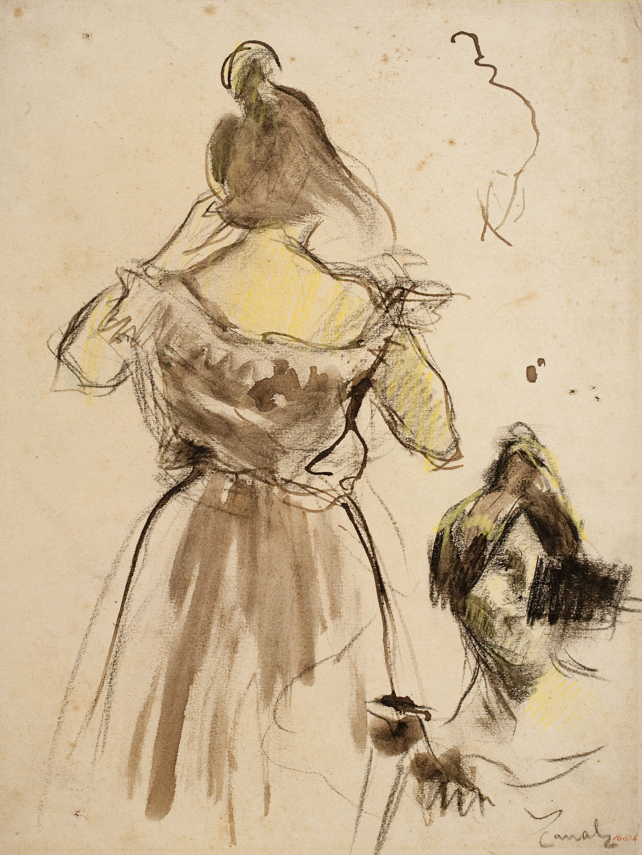 image for: Ricard Canals - Estudi de figura femenina - Cap a 1900-1910