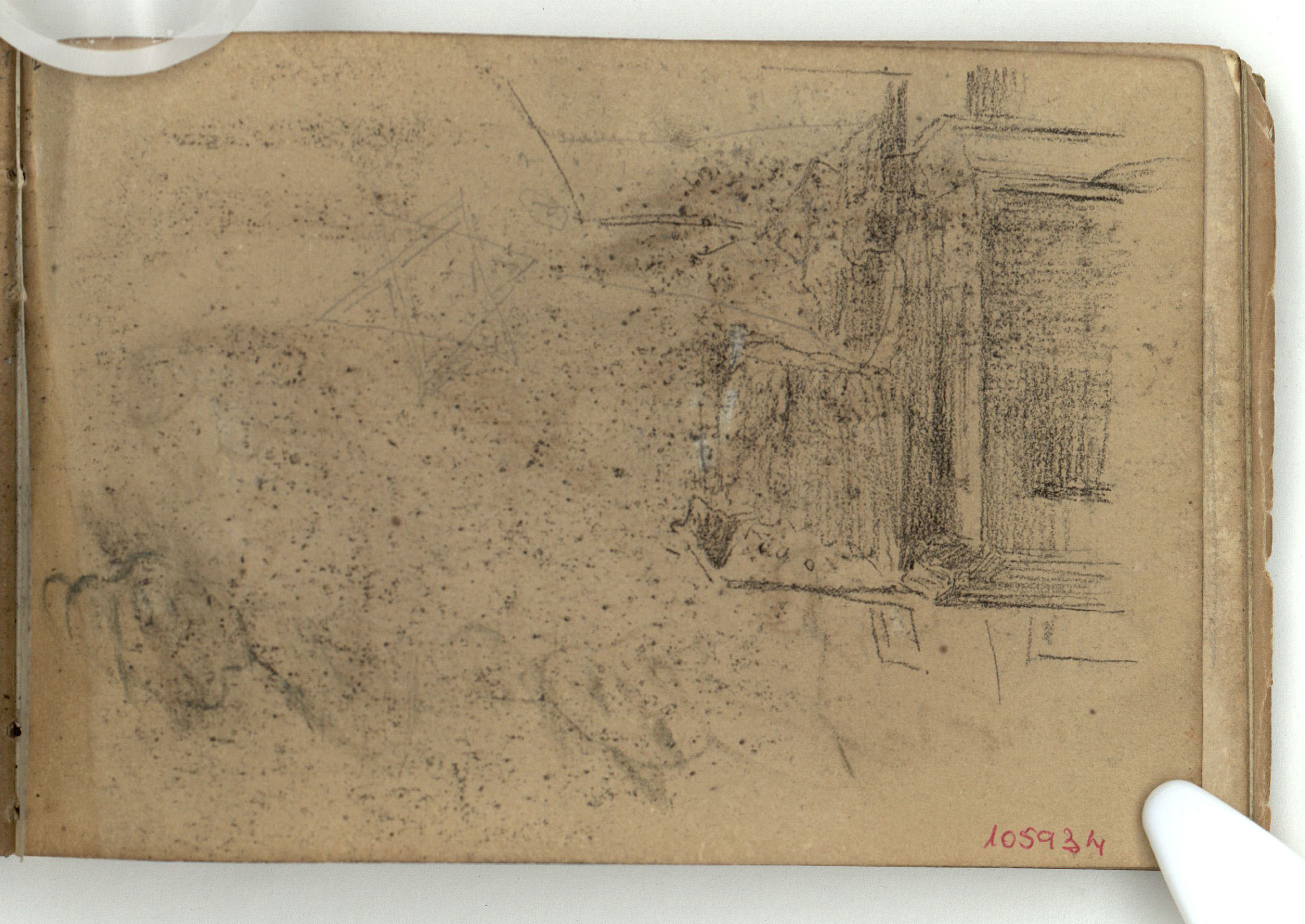 image for: Marià Fortuny - Interior d&#039;una església (anvers) / Interior d&#039;una església (revers) - Cap a 1866-1872